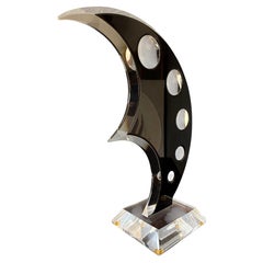 Crescent Moon Sculpture by Shlomi Haziza