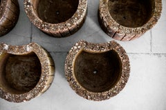 Crescent Shaped Stone Planters