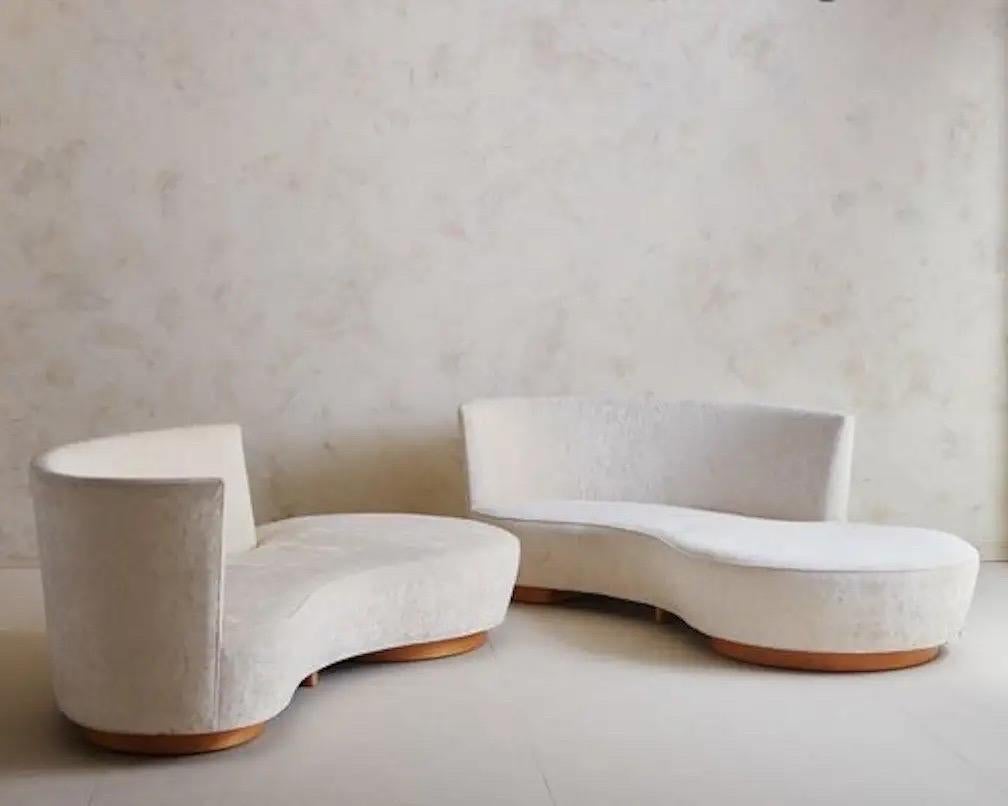 Mid-Century Modern Crescent Sofa by Vladamir Kagan, 2005