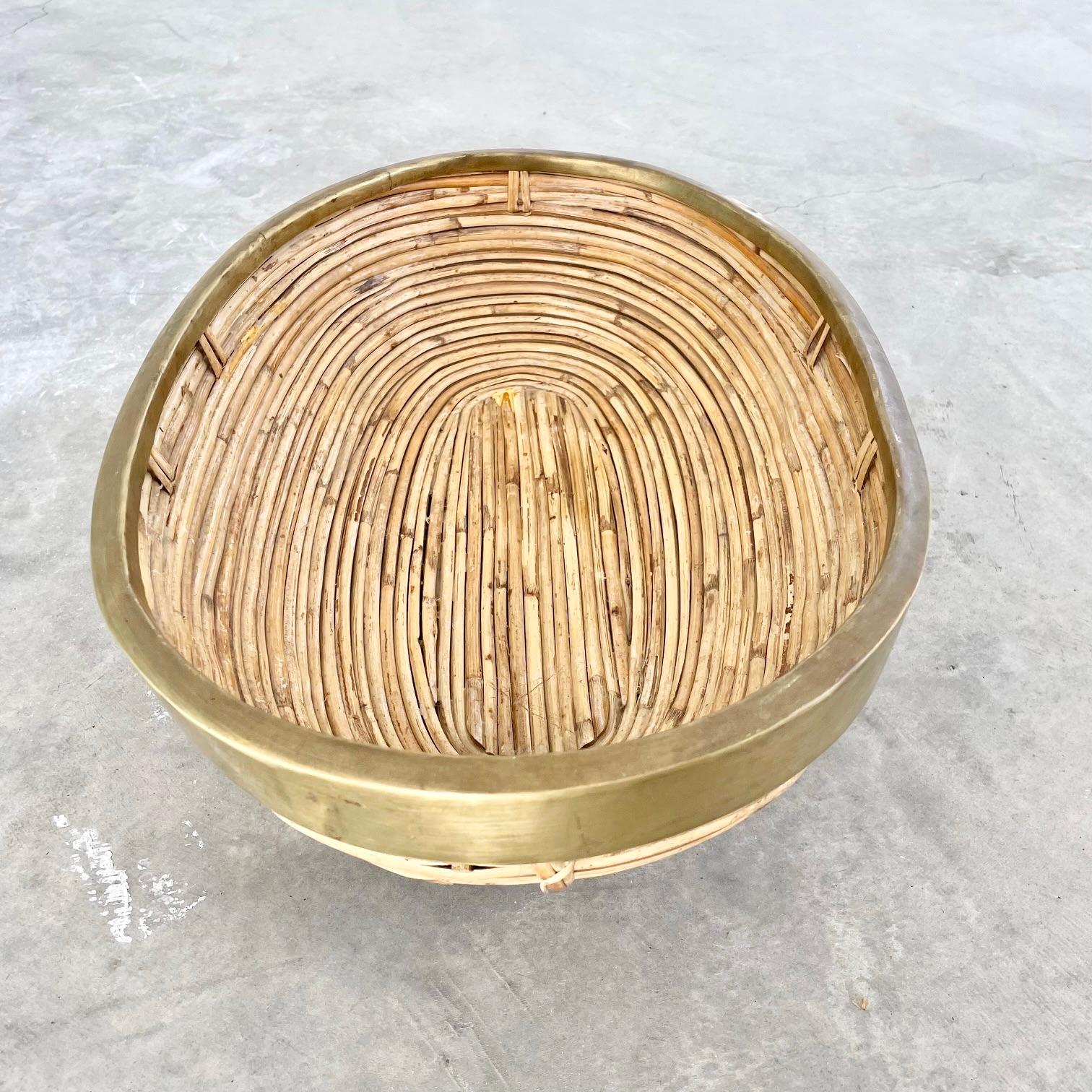 Crespi Style Bamboo and Brass Bowl 2