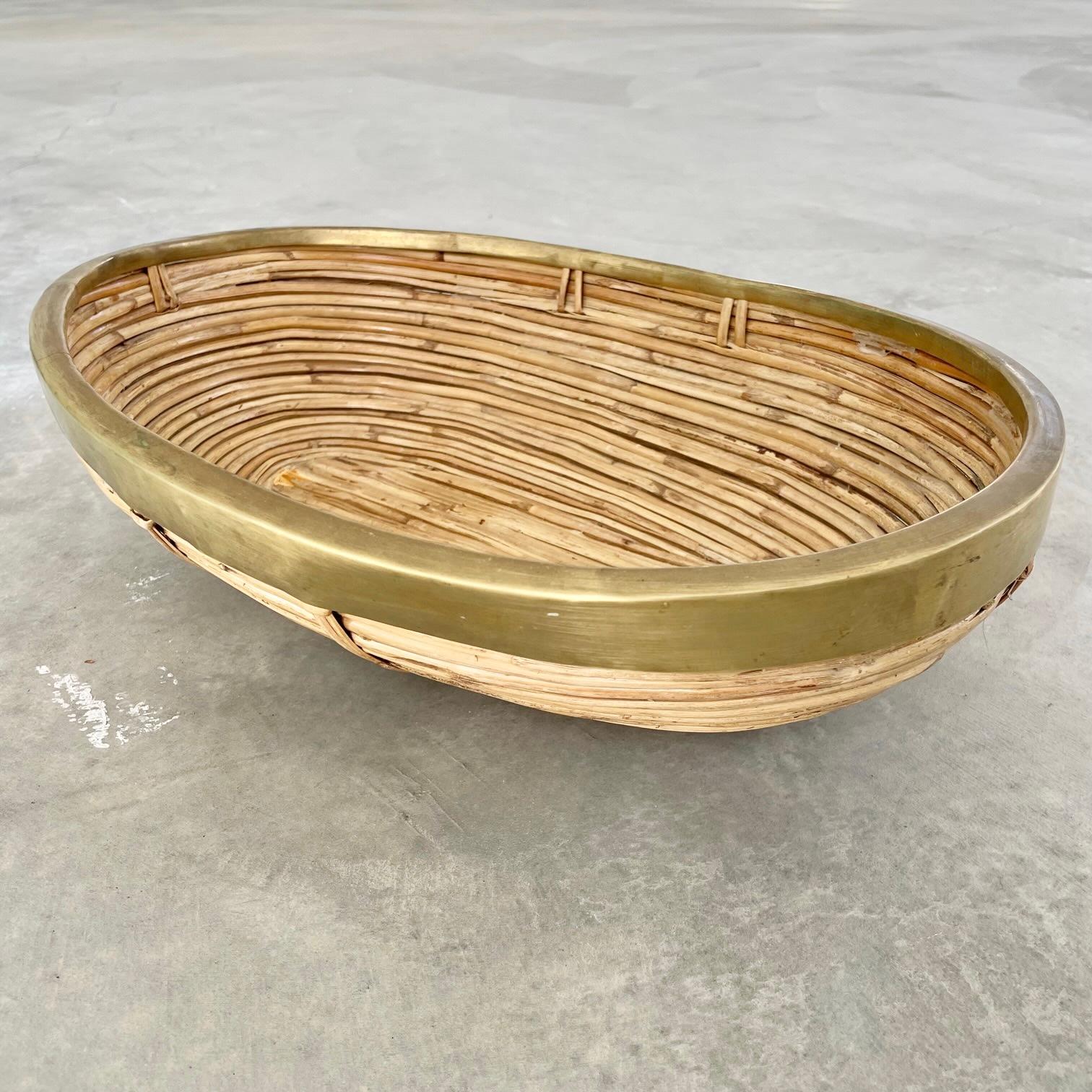 Crespi Style Bamboo and Brass Bowl 3