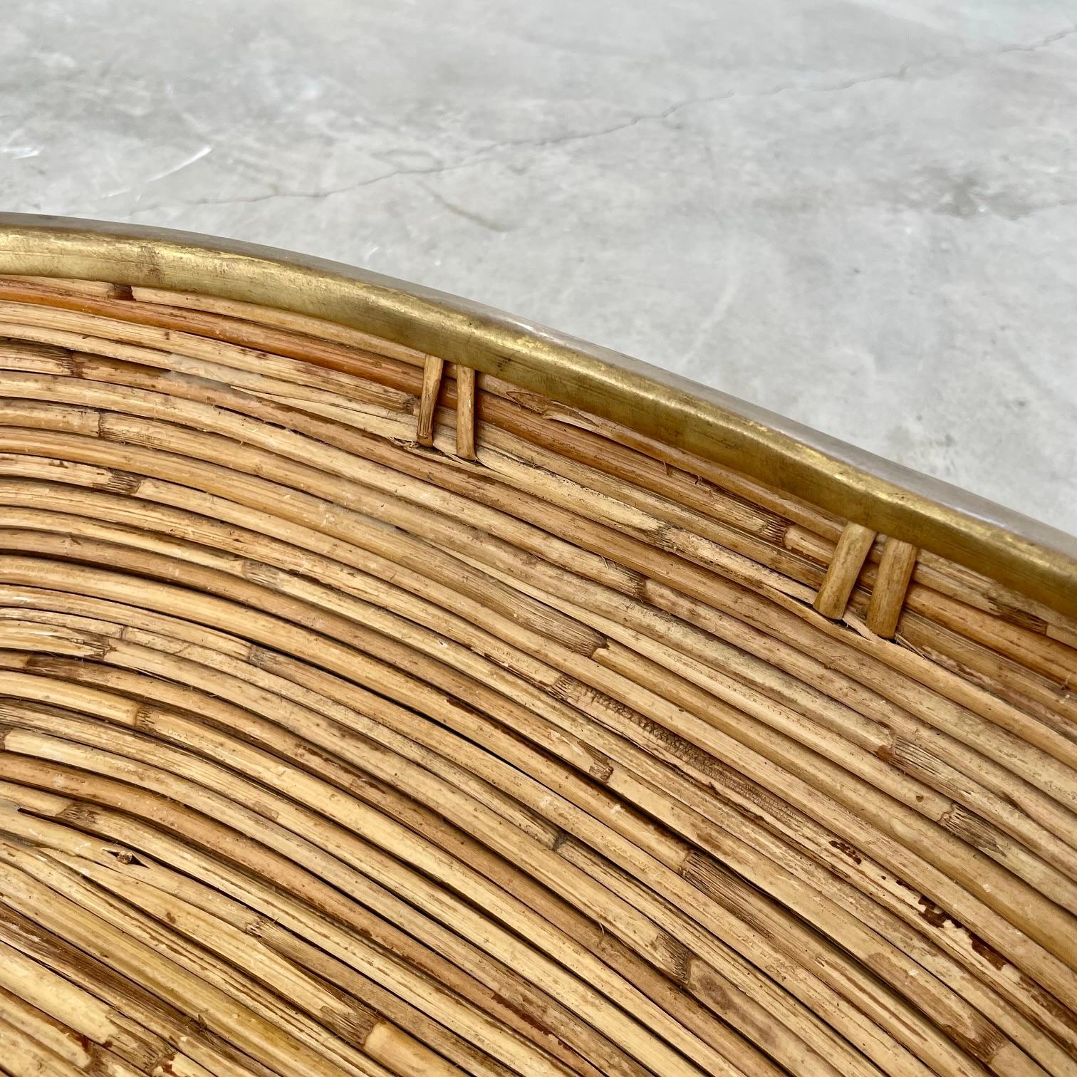 Crespi Style Bamboo and Brass Bowl 4