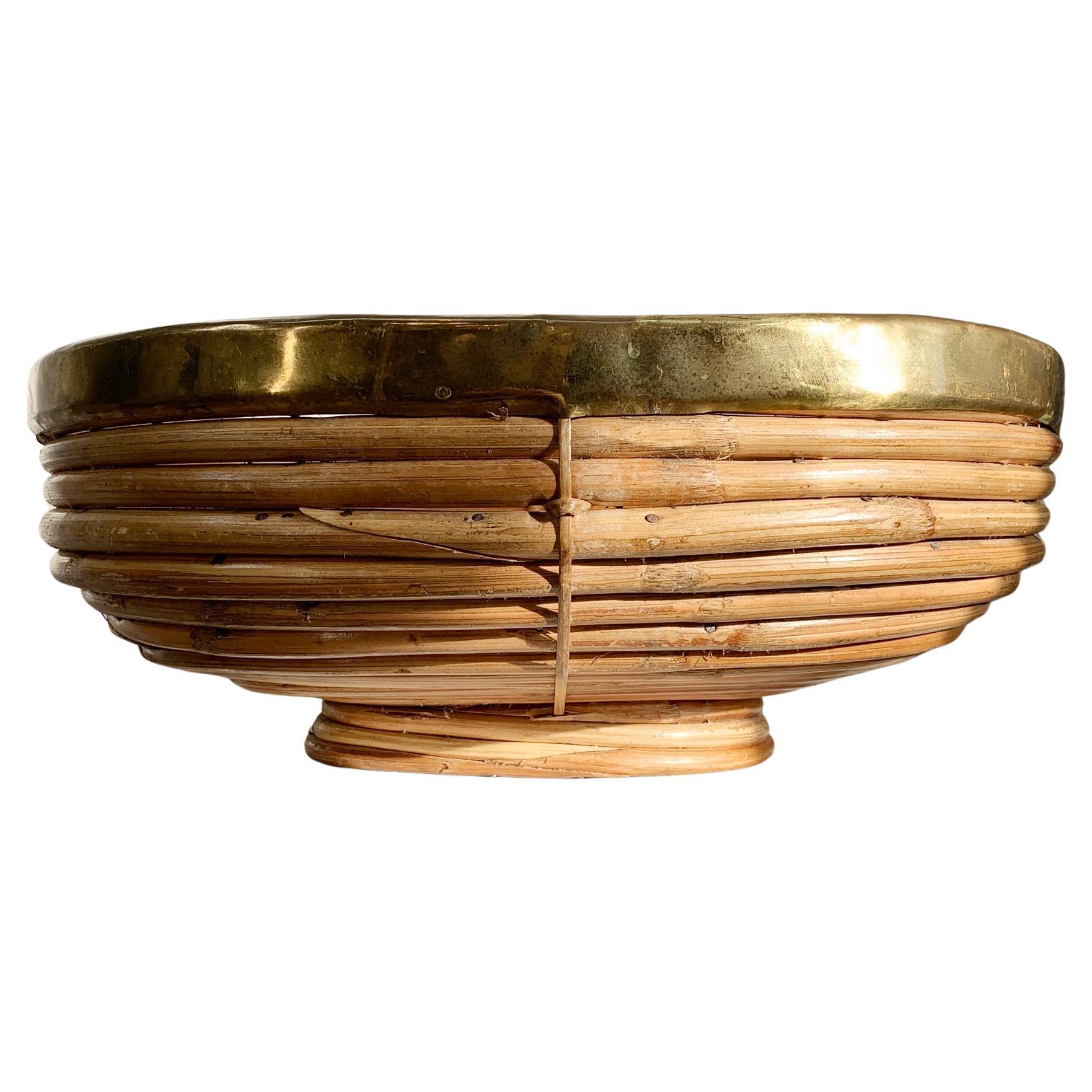 Pencil Reed Banded Bowl For Sale
