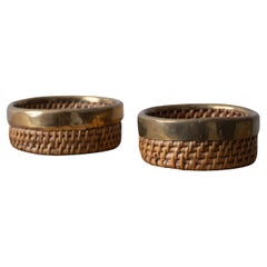 Crespi Style Pencil Reed Baskets, 1960s