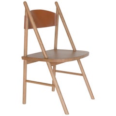 Cress Chair by Sun at Six, Sienna Minimalist Dining Chair in Wood, Leather