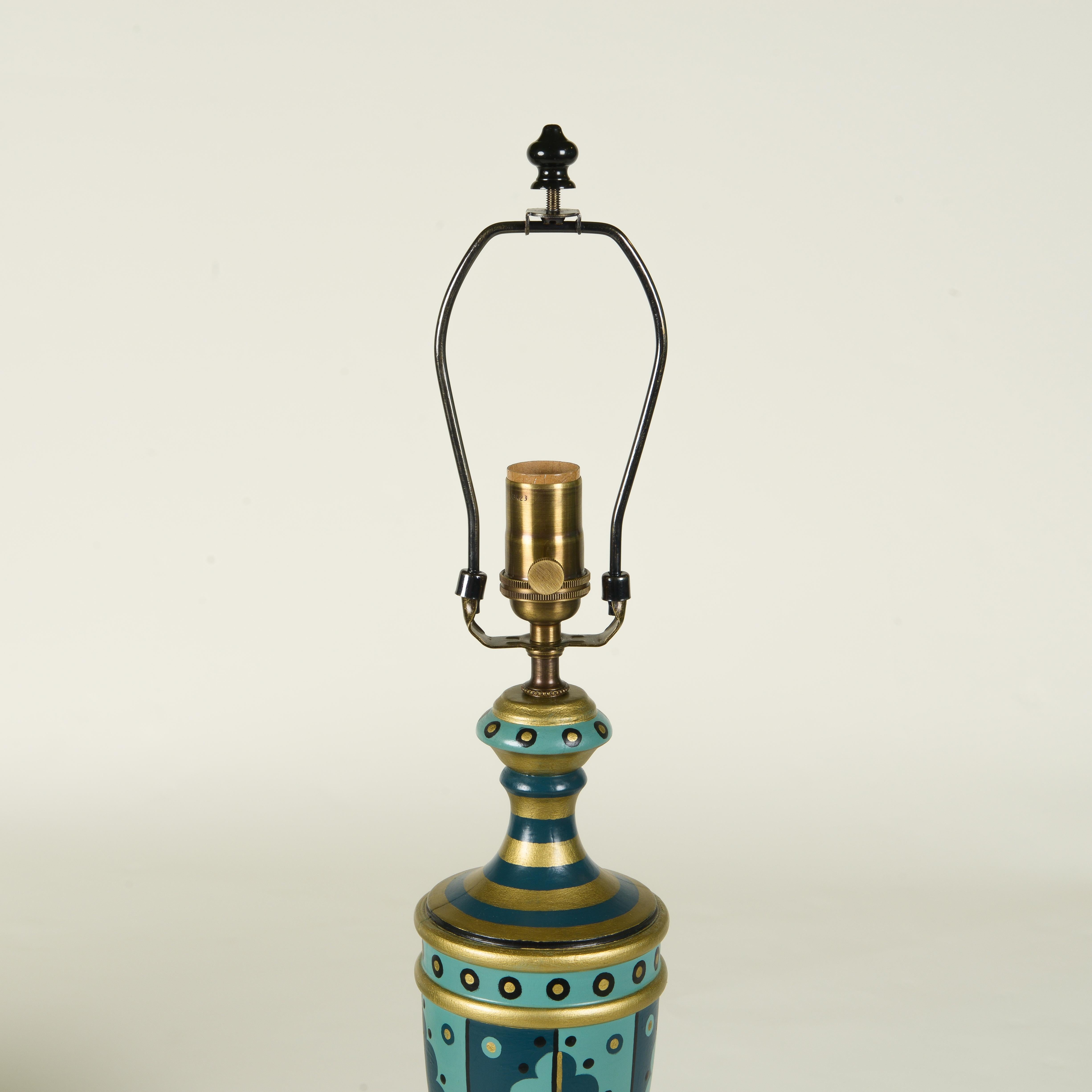 Hand-Painted Cressida Bell - 'Quercus' Table Lamp For Sale