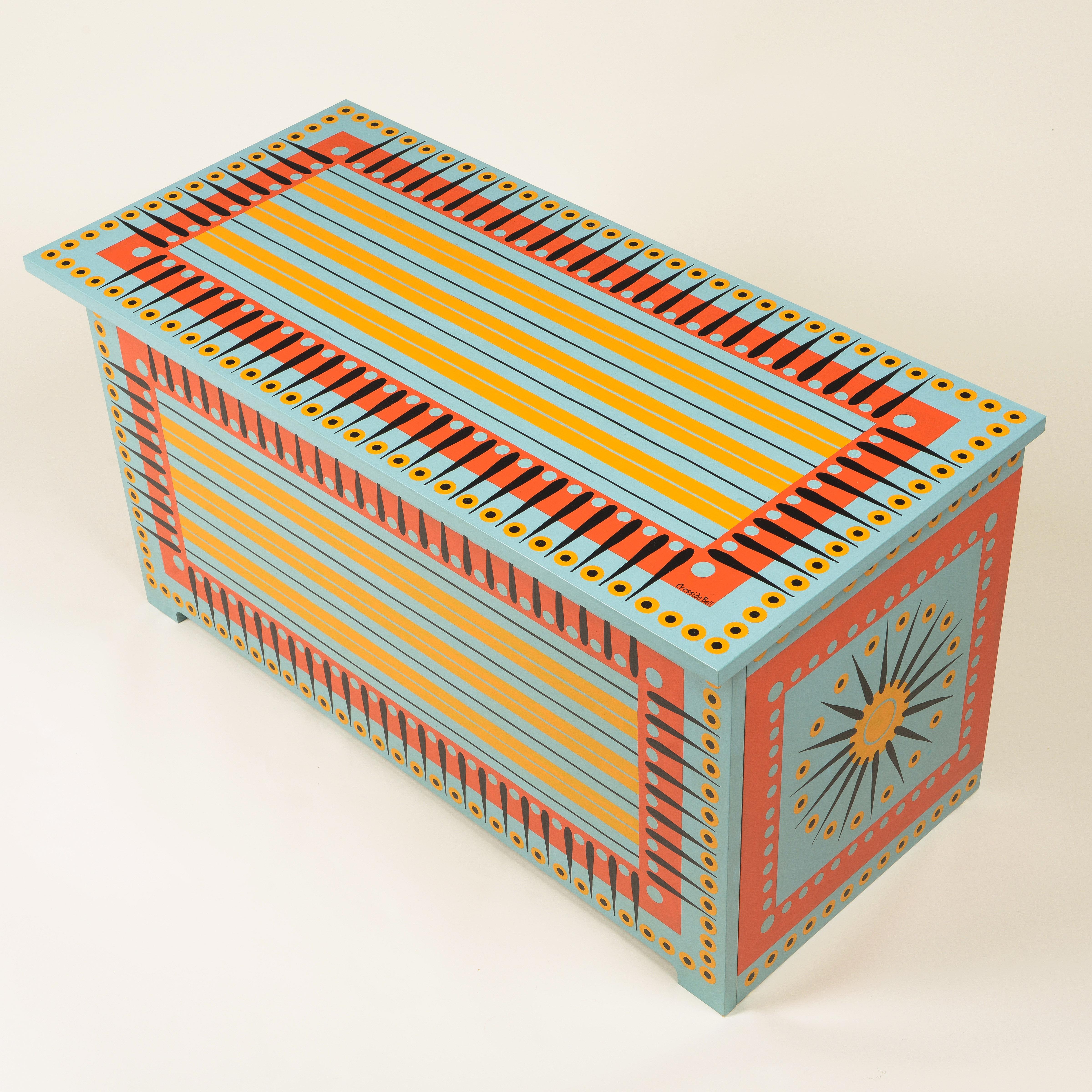 Hand-Painted Cressida Bell - 'Tapestry' Blanket Chest For Sale