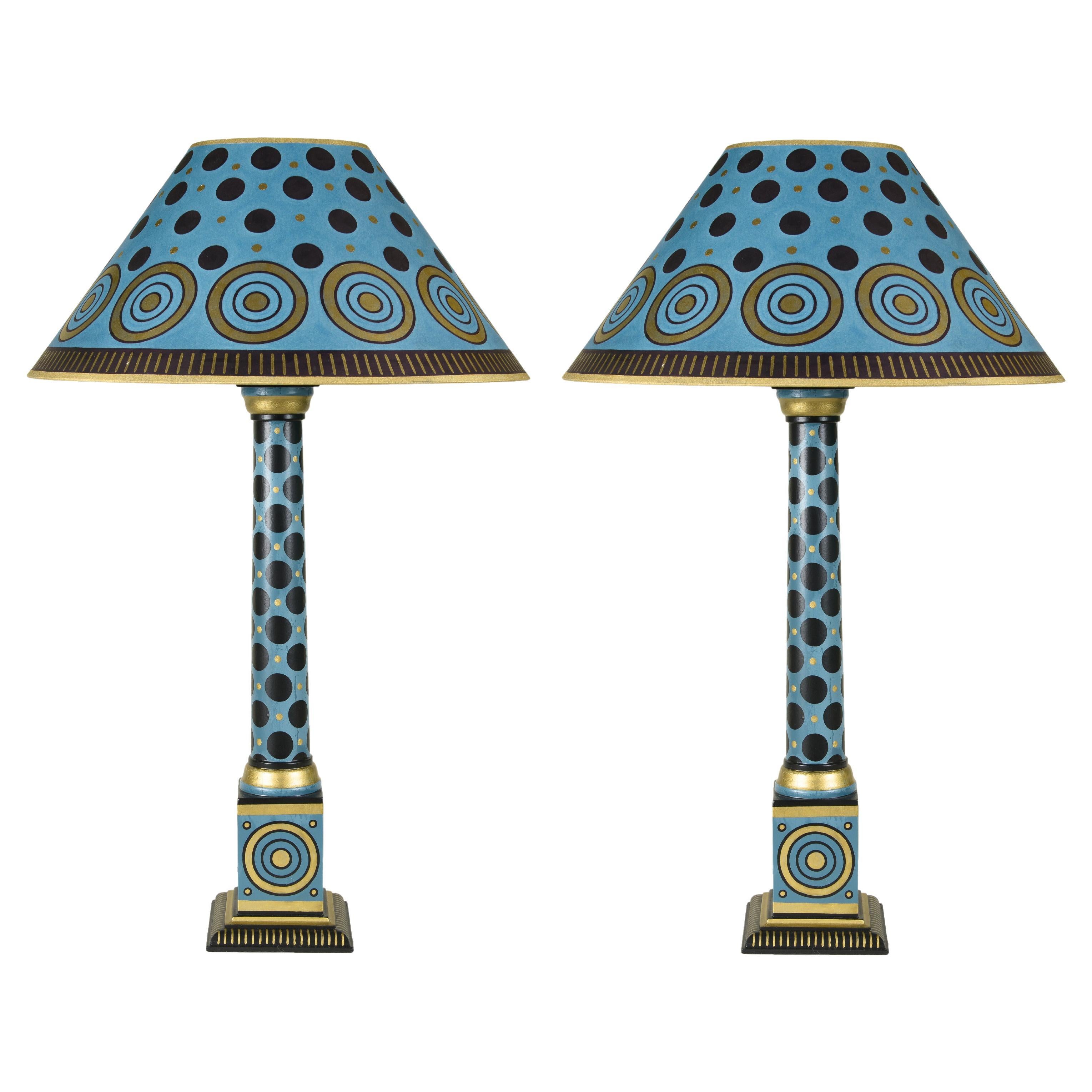 Cressida Bell - 'Trafalgar' Pair of Table Lamps For Sale