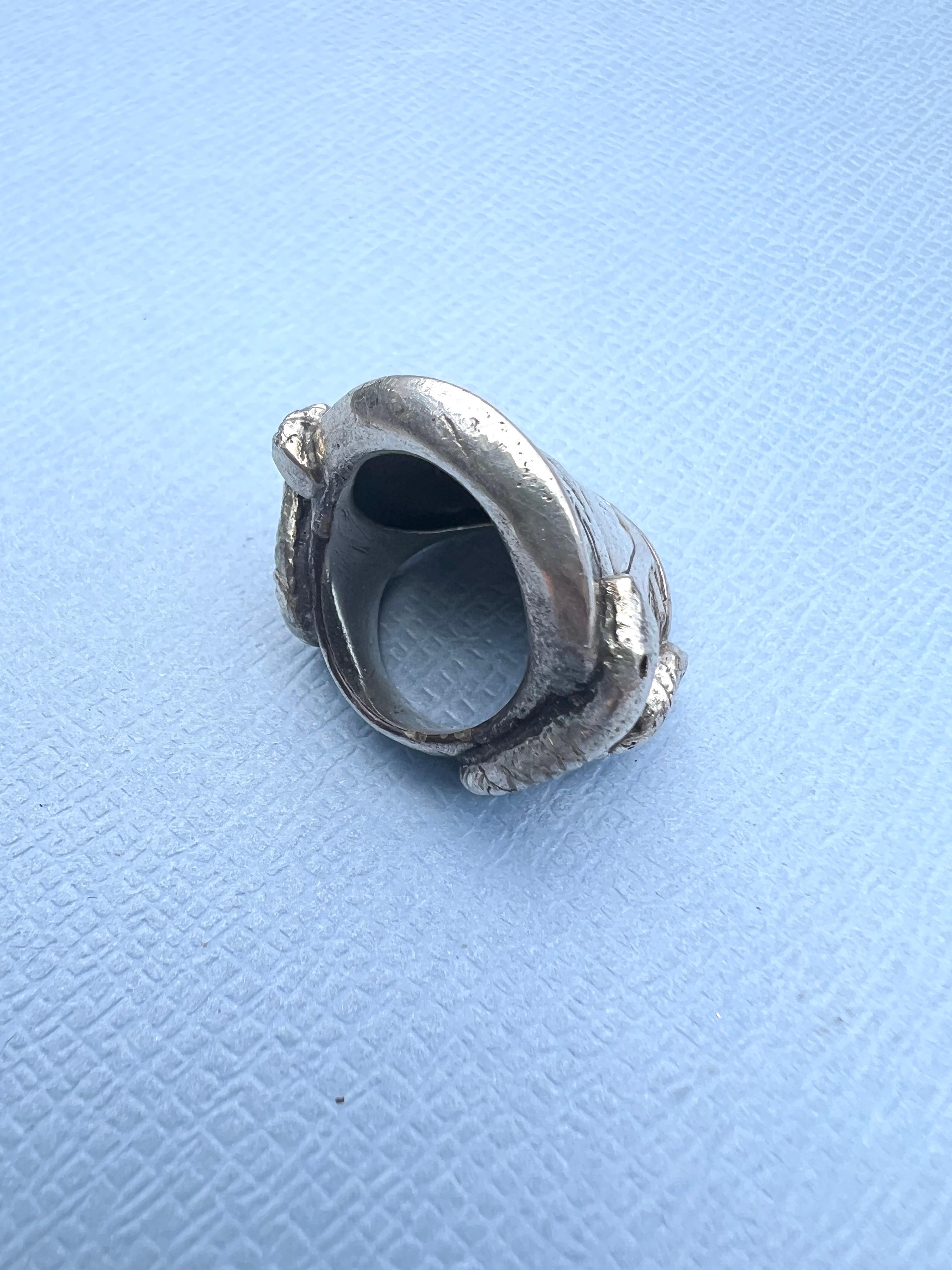 Coin Ring Silver Snake For Sale 2