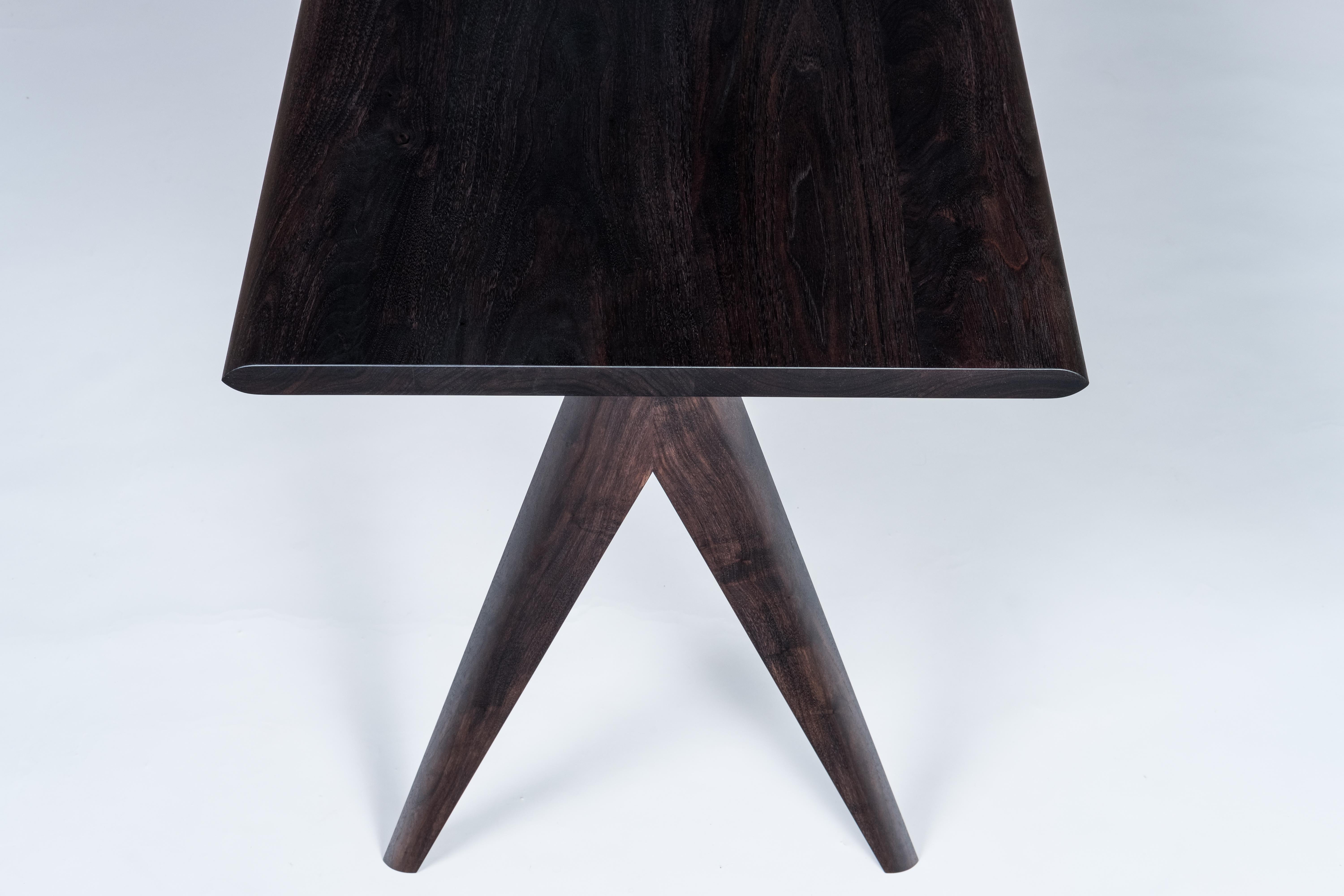 American Crest Desk by Tretiak Works, Oxidized Walnut Handmade Contemporary Desk For Sale