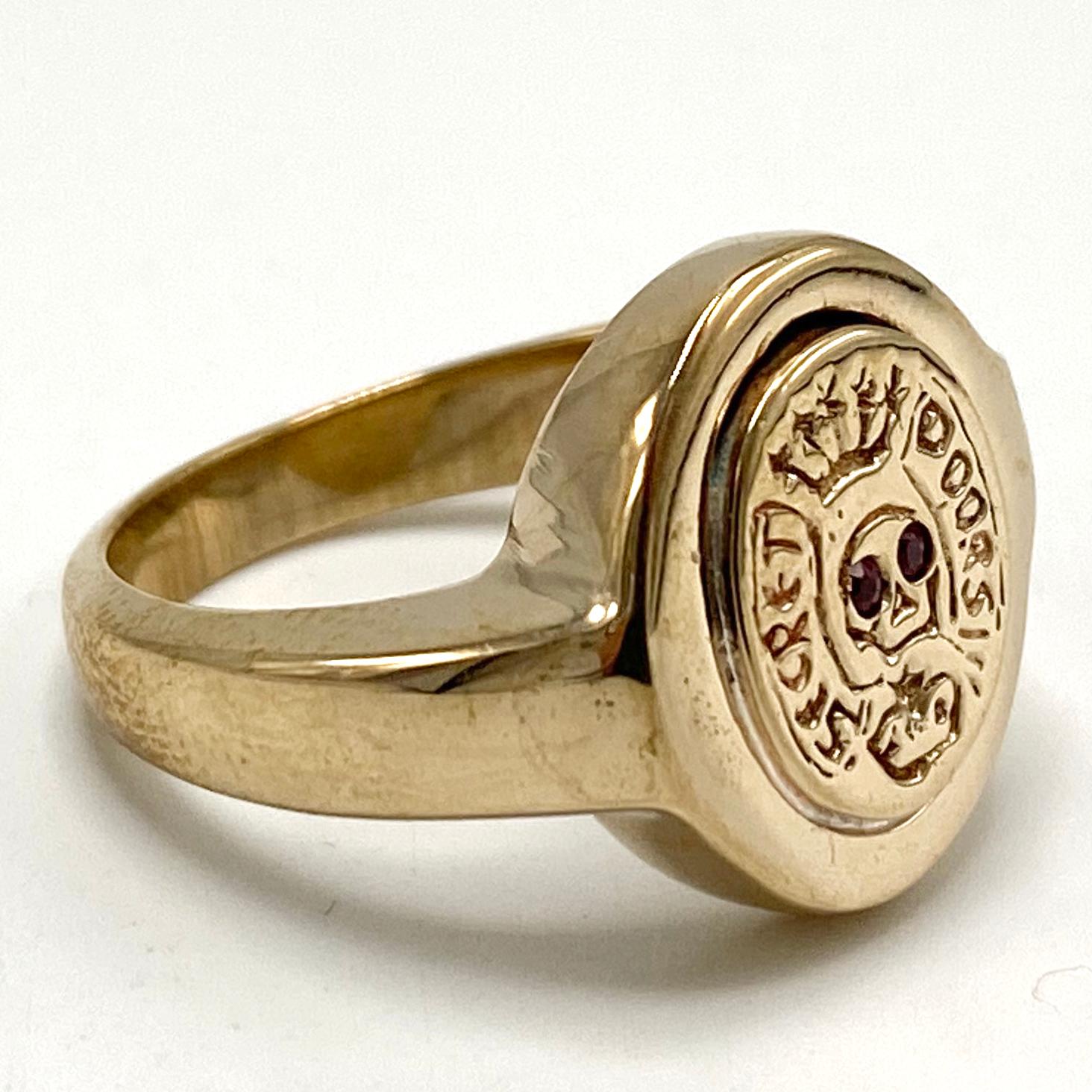 bronze skull ring