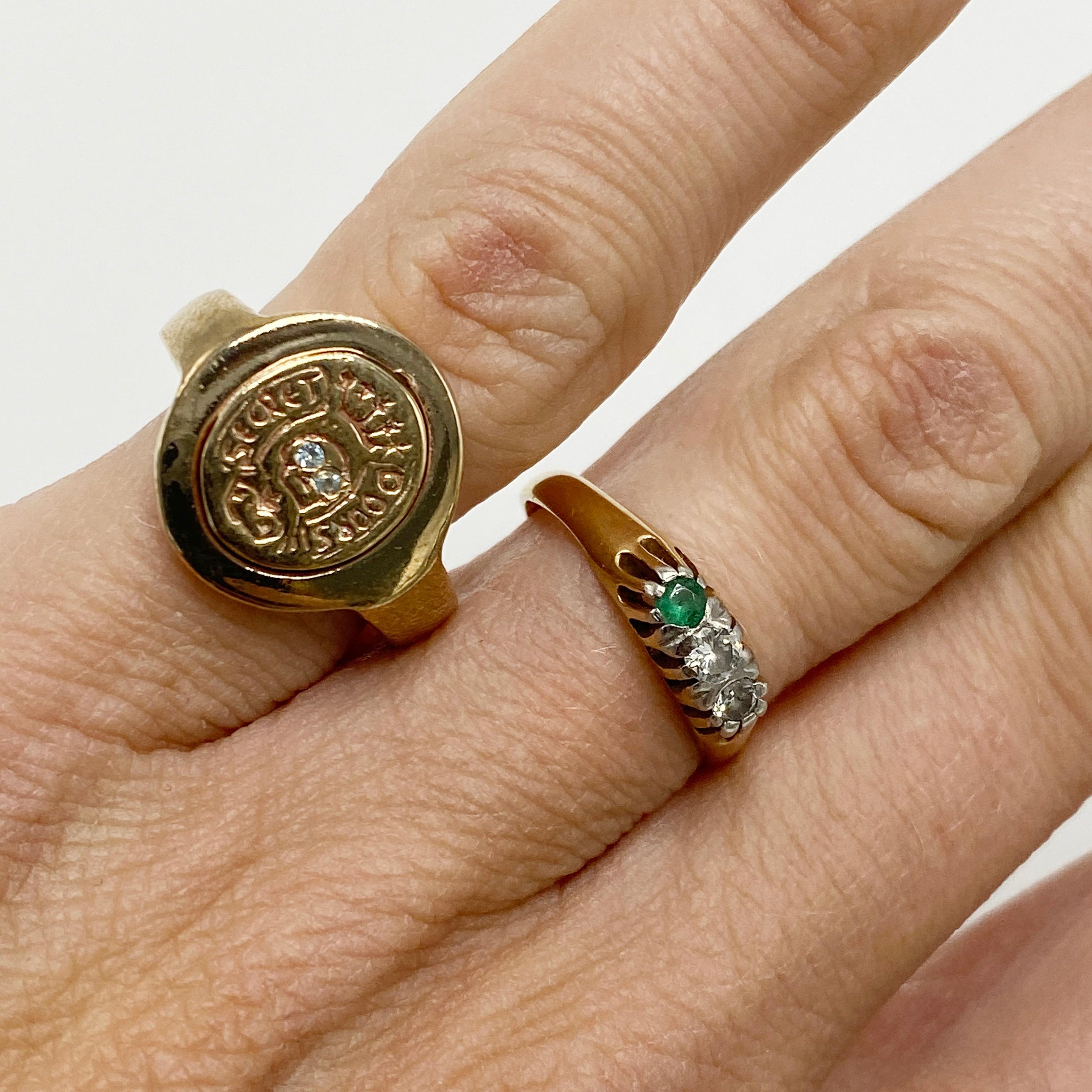 Crest Signet Ring Gold Aquamarine Memento Mori Style Skull J Dauphin
J DAUPHIN signature piece 