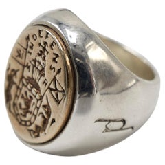 Crest Siegelring Gold Sterlingsilber Herren Unisex Queen Mary of Scots