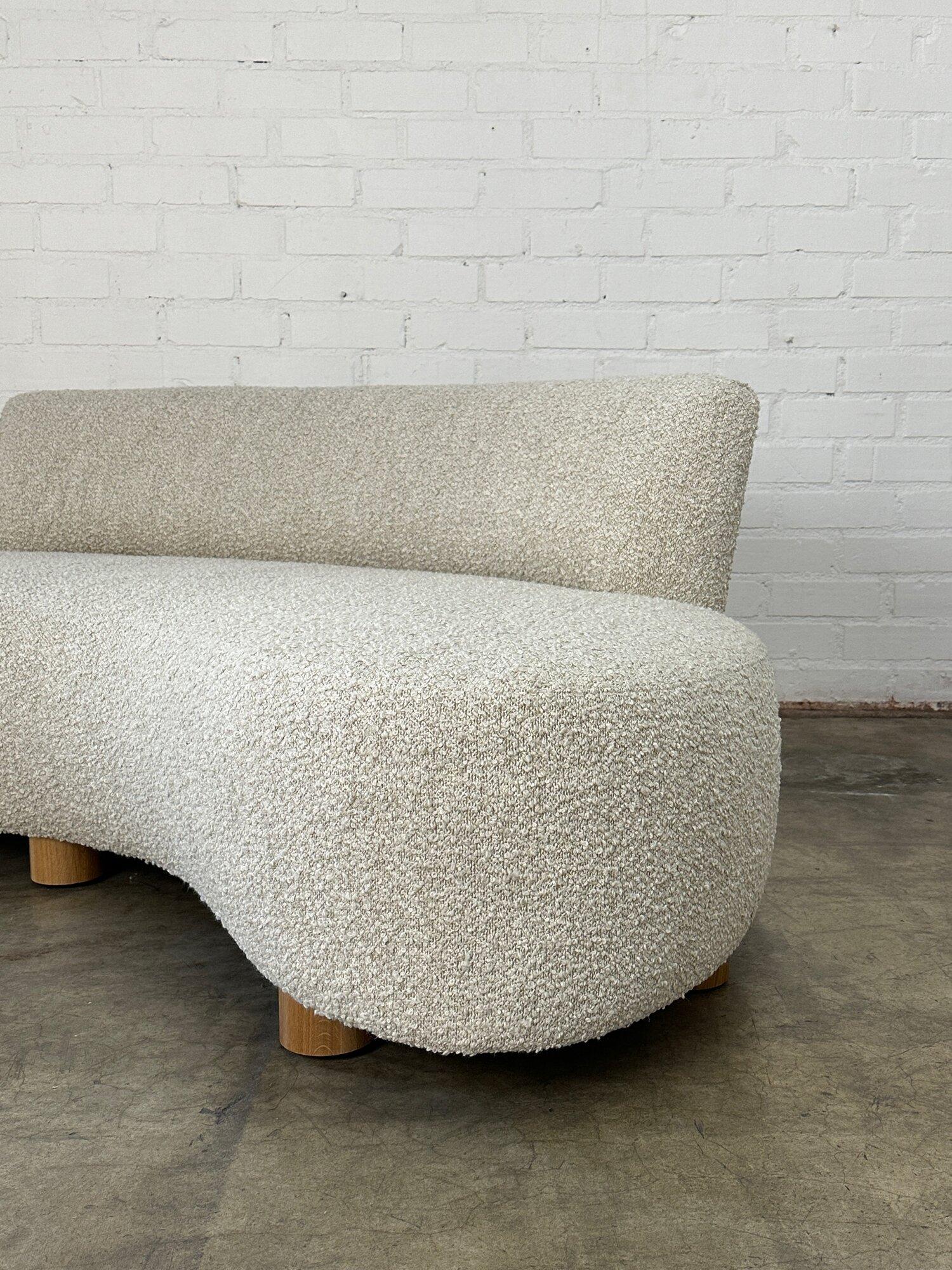 Modern Crest sofa in Boucle For Sale
