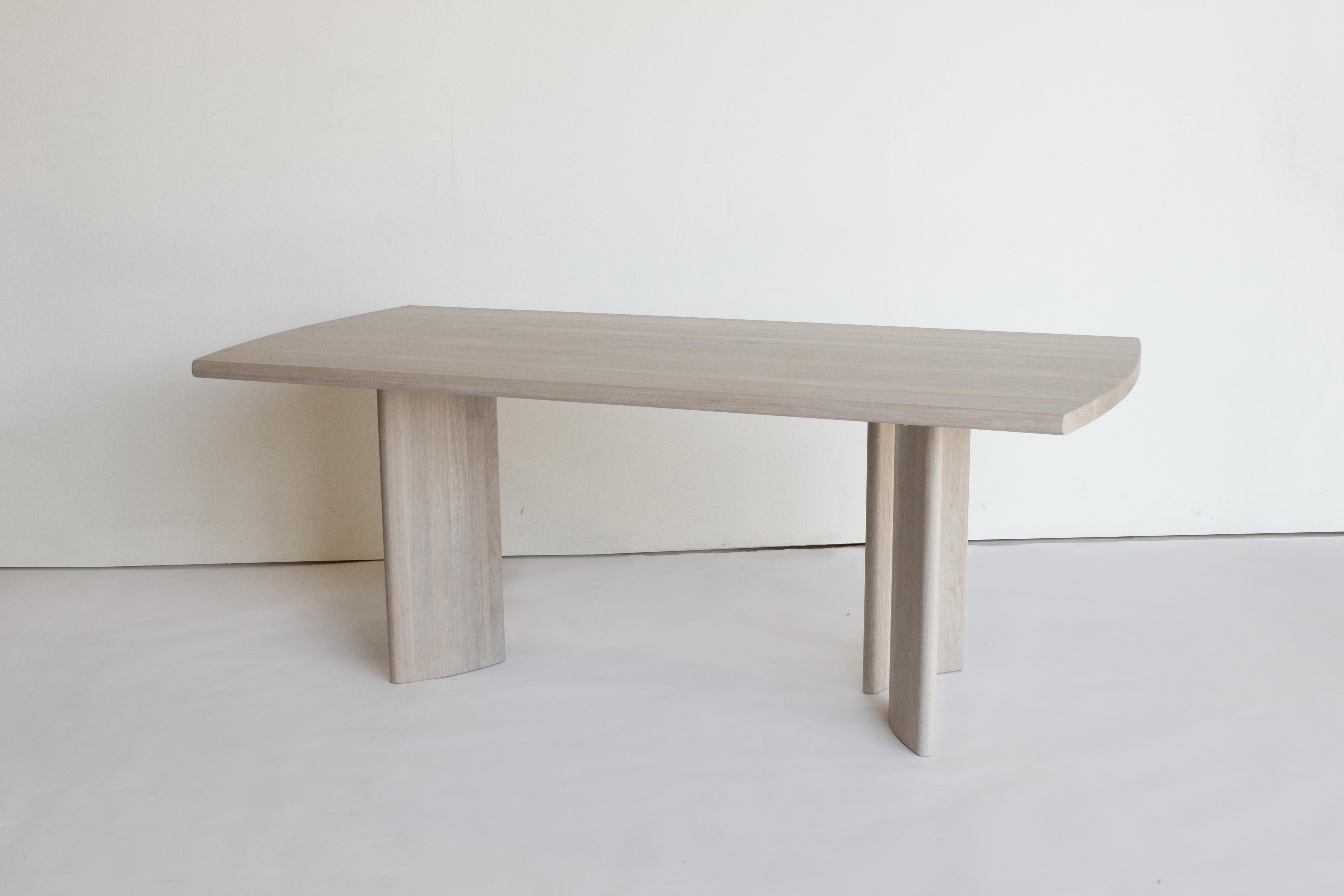 Chinese Crest Table by Sun at Six, Nude, Minimalist Dining Table in Wood
