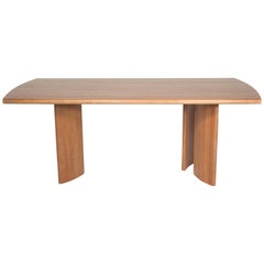 Crest Table by Sun at Six, Sienna, Minimalist Dining Table in Wood