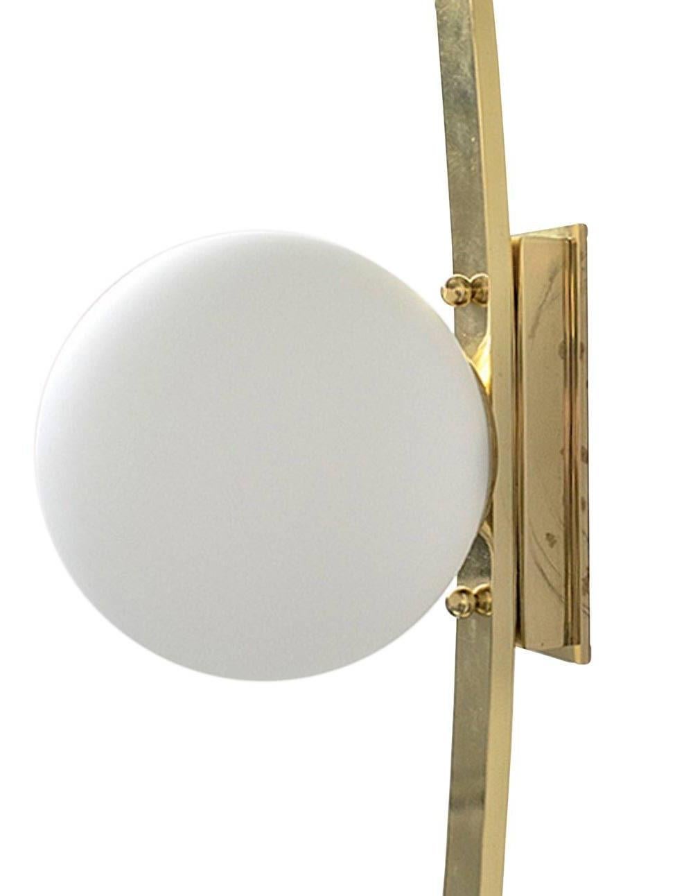 Frosted Cresta Sconce / Flush Mount by Fabio Ltd For Sale