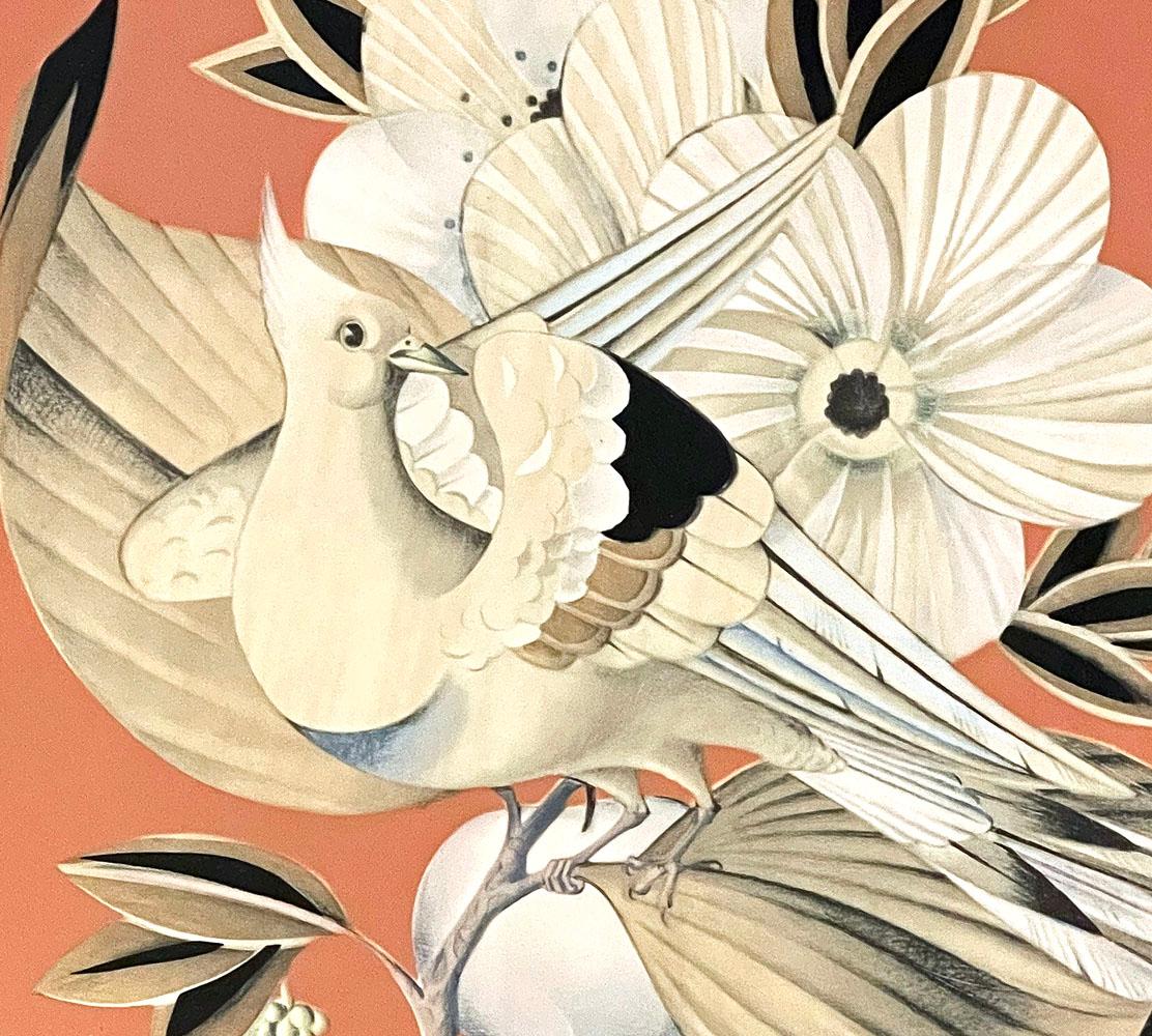 Tommi Parzinger, der vor allem für seine schönen, handgefertigten und heute sehr gefragten Möbelentwürfe bekannt ist, hat im Laufe seiner Karriere auch gemalt. Seine seltenen, frühen Werke - wie diese charmante, exquisit ausgeführte Gouache- und