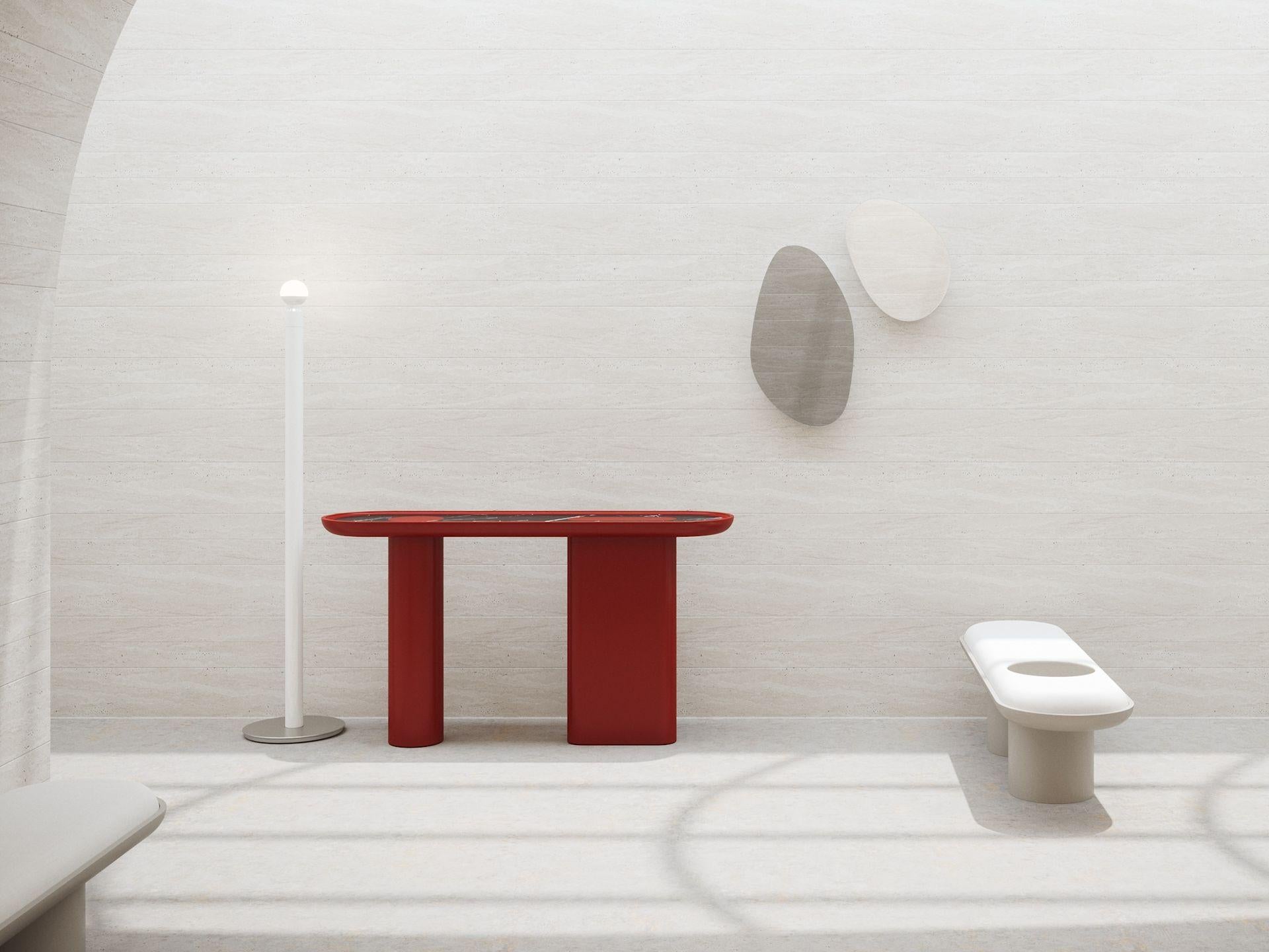 XXI secolo e contemporaneo Console Creta Coral Red in vendita