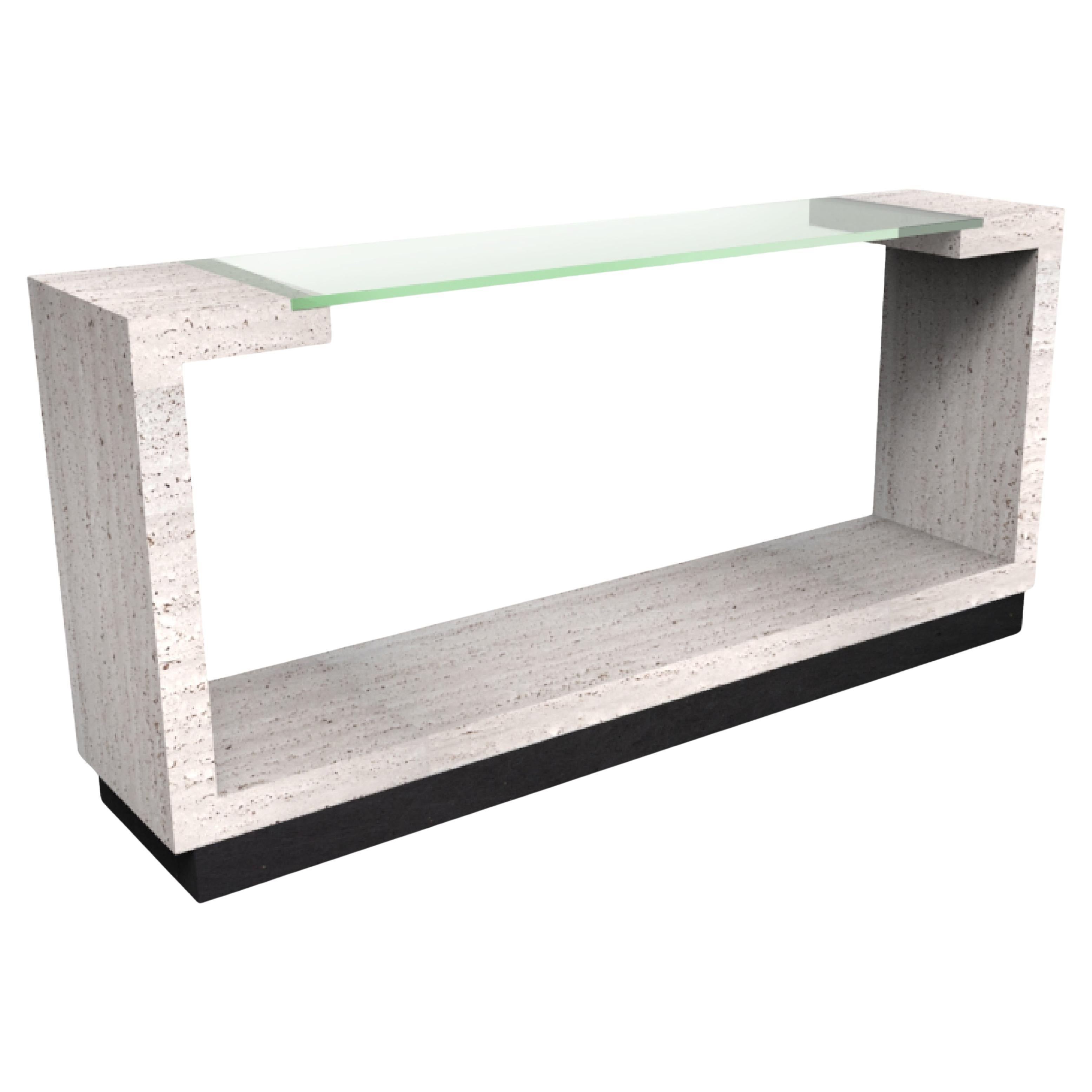 Creta Marmor Design Konsolentisch Italienischer Travertin Marmor Contemporary Design