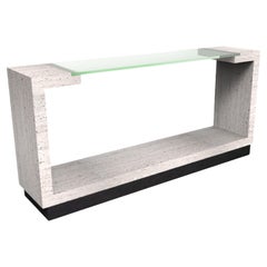 Creta Marmor Design Konsolentisch Italienischer Travertin Marmor Contemporary Design