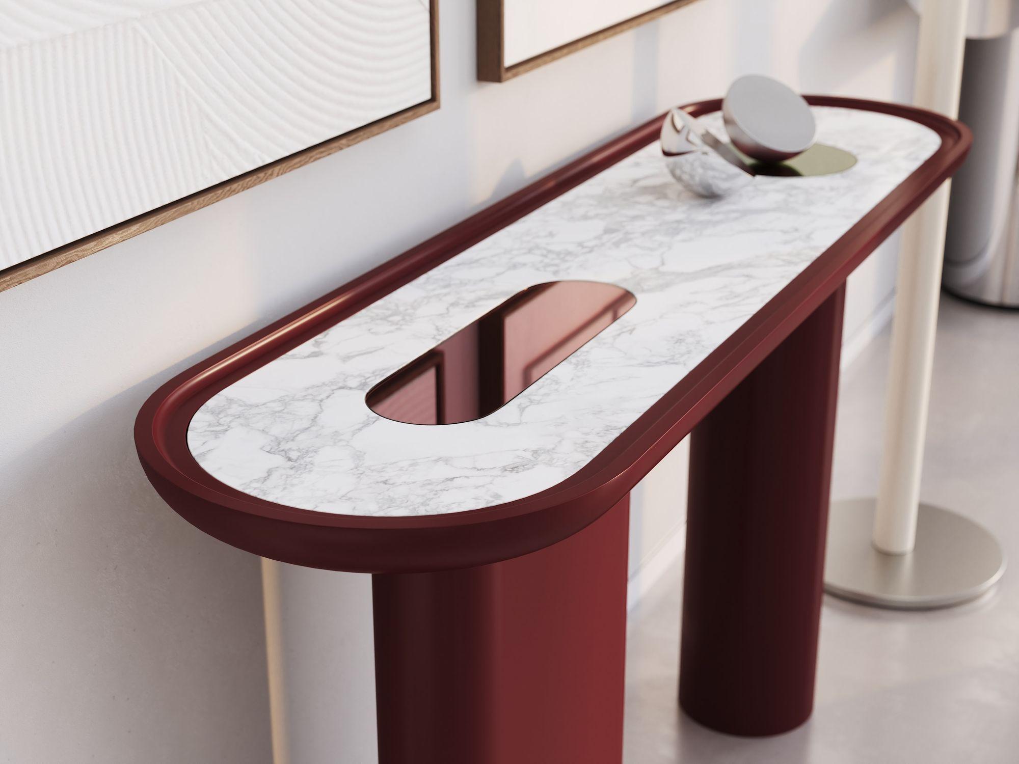 Creta Wine Red Lacquered In New Condition For Sale In Pesaro, IT