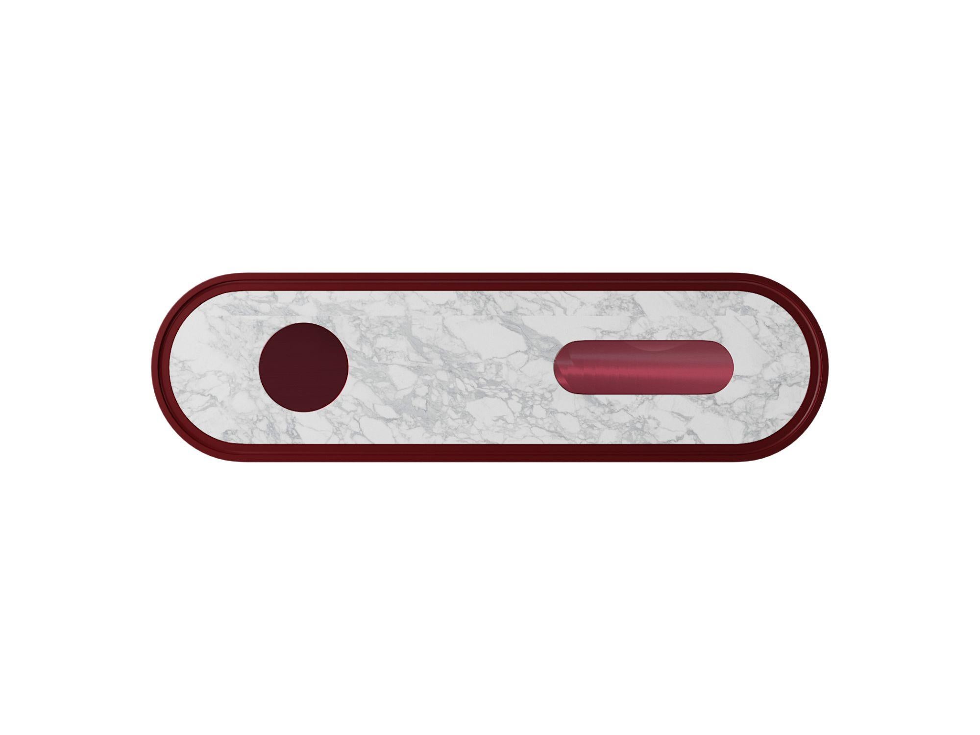Creta Wine Red Lacquered For Sale 3