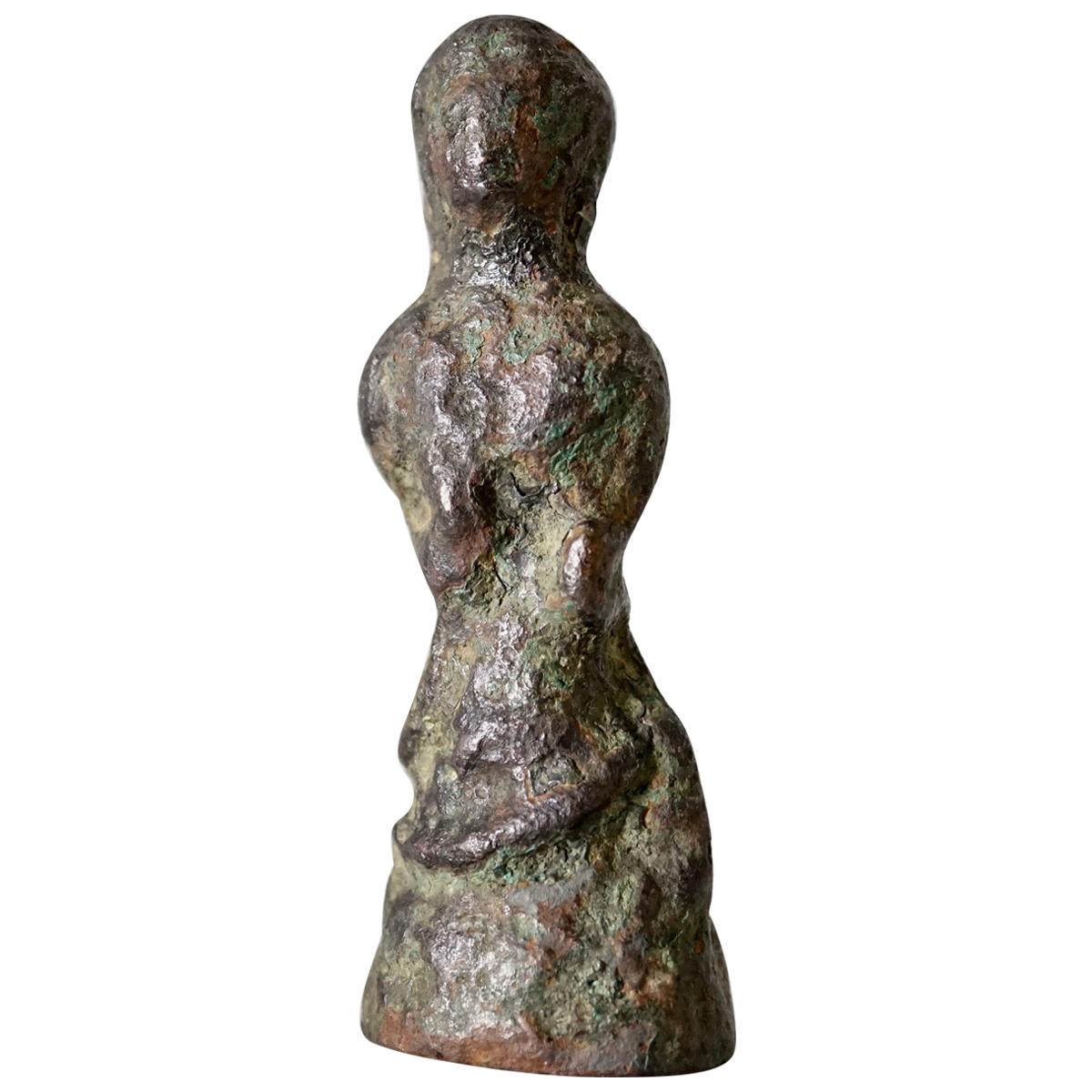 Crete, Minoan Bronze Female "Snake Goddess" Votary For Sale