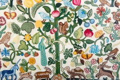Crewel Needlework Tree of Life Textile
