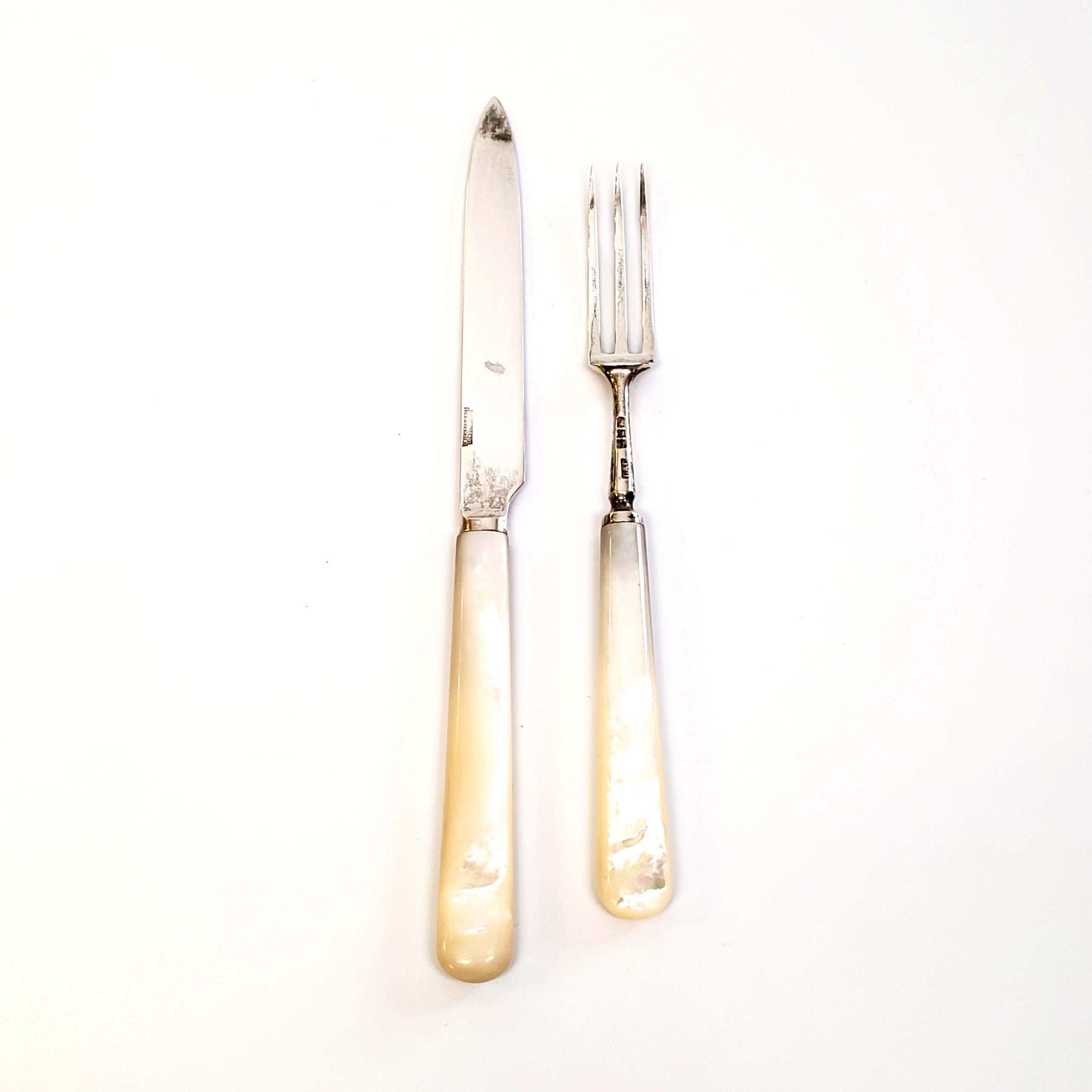 mother of pearl cutlery set