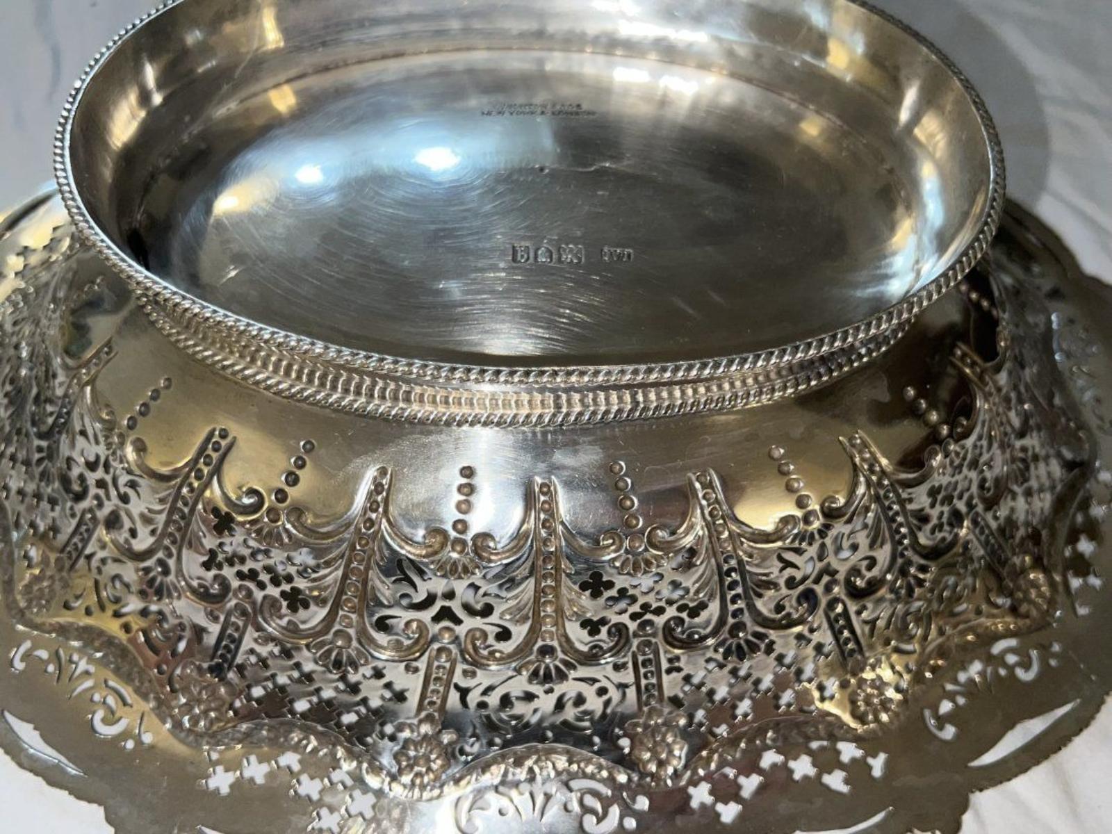 Panier en argent sterling Crichton Bros Bon état - En vente à Newmanstown, PA