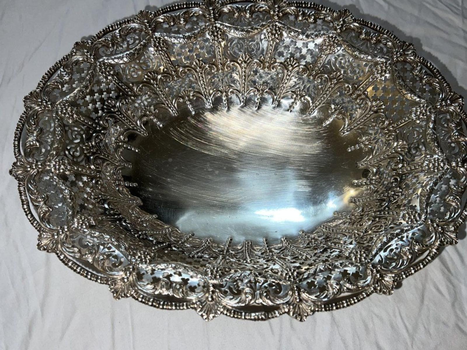 20th Century Crichton Bros Sterling Silver Basket For Sale