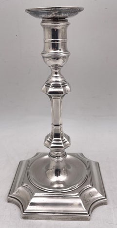 Crichton & Co. Set of 4 English Sterling Silver 1924 Candlesticks Art Deco Style