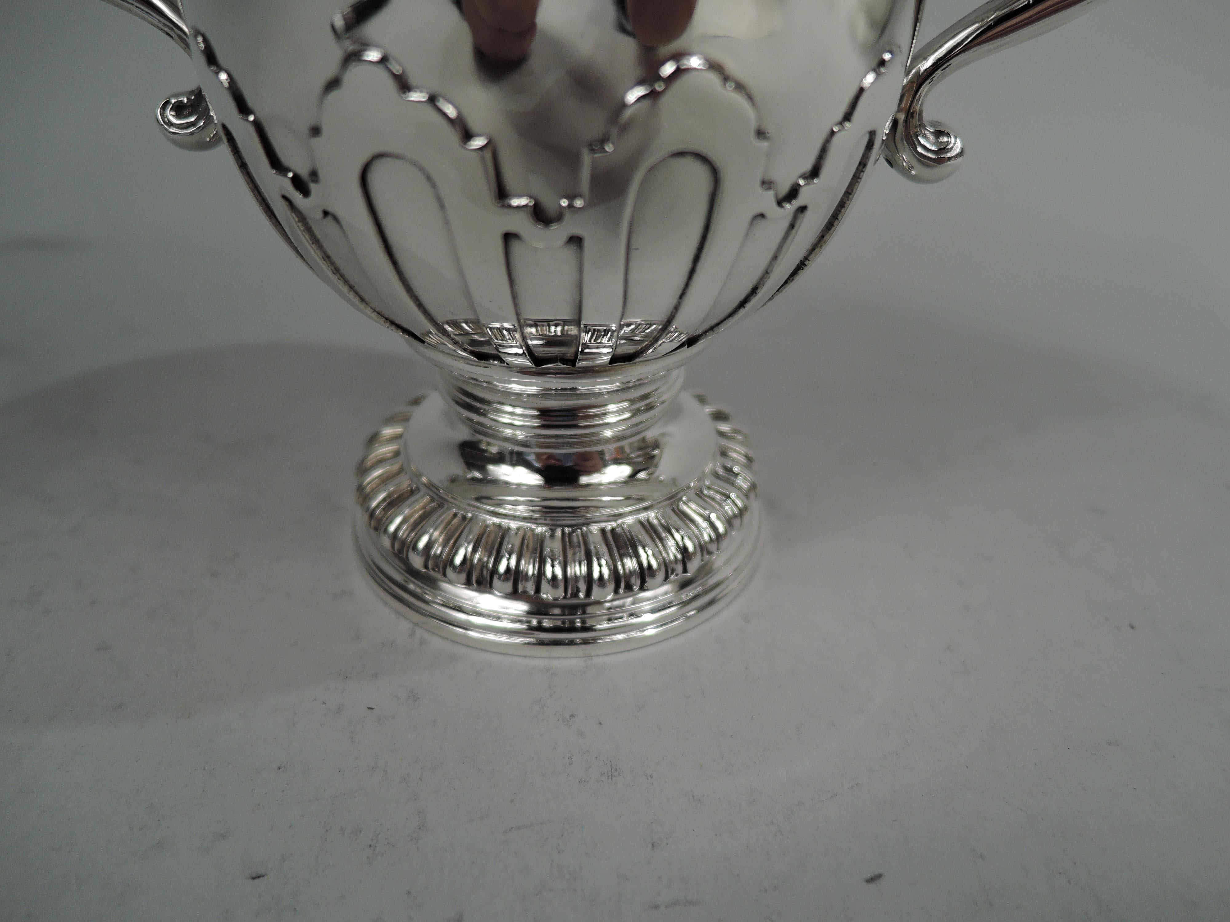 Britannia Standard Silver Crichton English Neoclassical Britannia Silver Covered Urn, 1930 For Sale