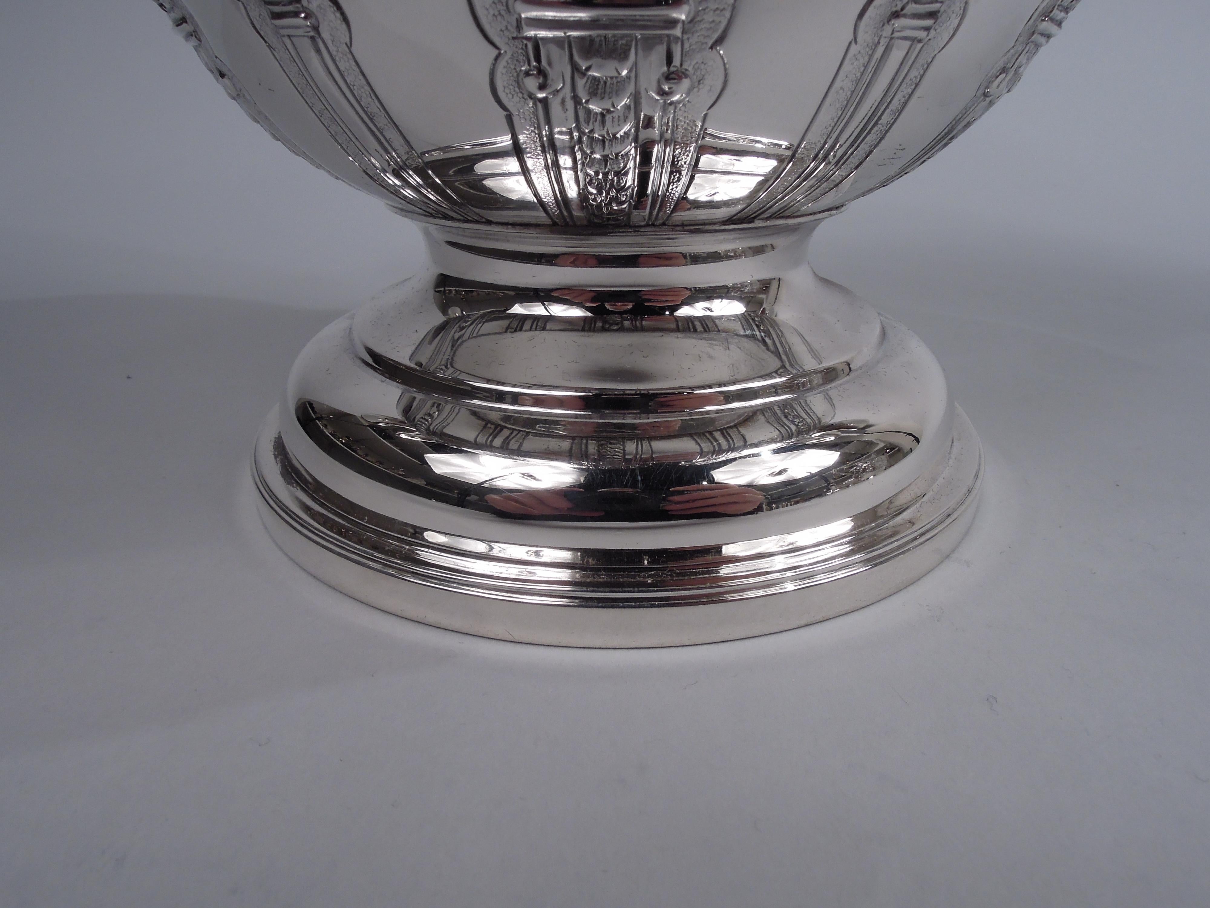Crichton English Neoclassical Sterling Silver Covered Urn 1916 5