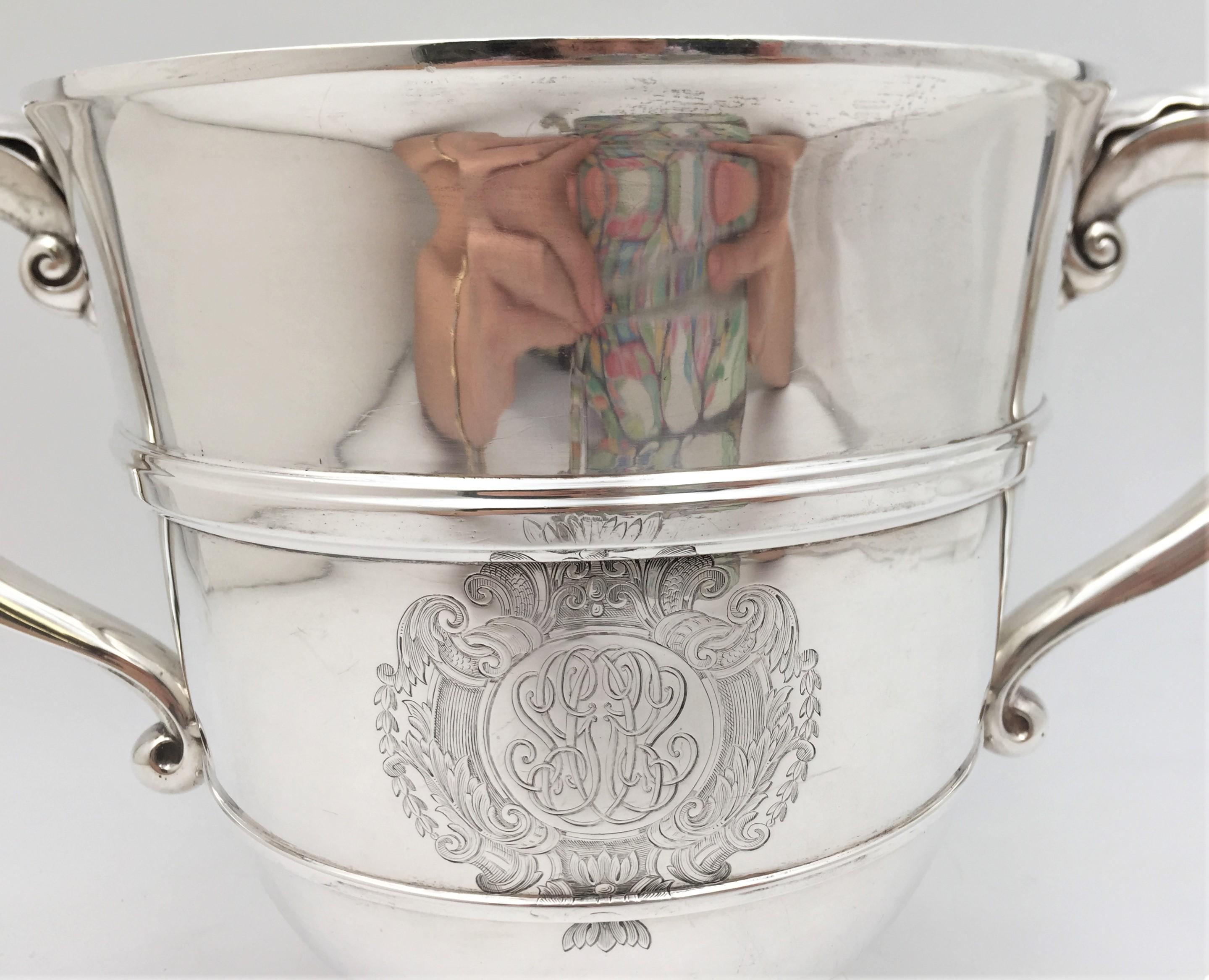 Crichton English Sterling Silver 1917 Two-Handled Trophy/ Urn in Georgian Style In Good Condition In New York, NY