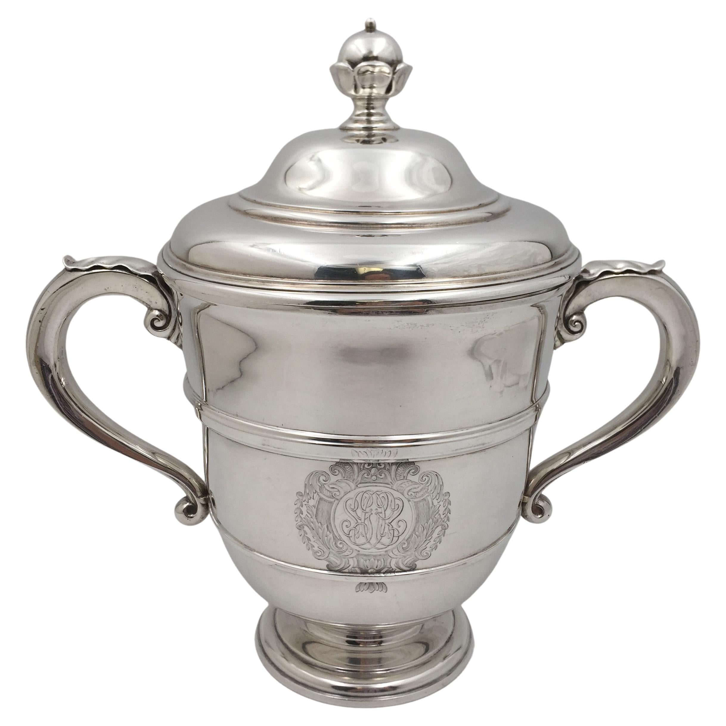 Crichton English Sterling Silver 1917 Two-Handled Trophy/ Urn in Georgian Style