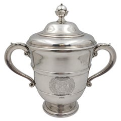 Crichton English Sterling Silver 1917 Two-Handled Trophy/ Urn in Georgian Style