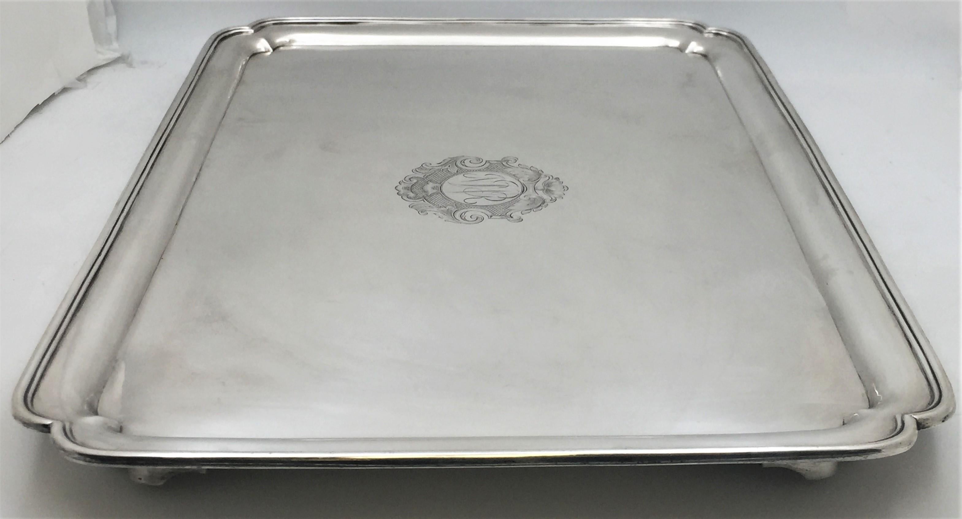 Crichton English Sterling Silver Massive Tray Platter from 1927 Art Deco 2