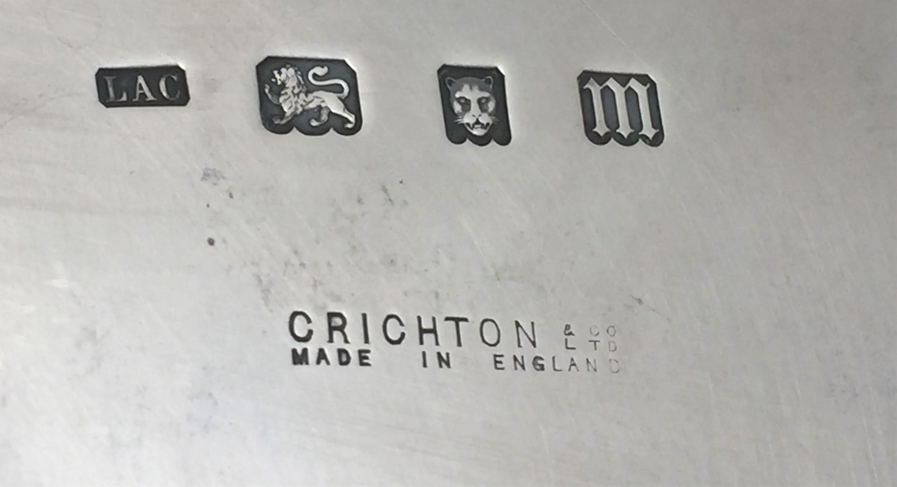 Crichton English Sterling Silver Massive Tray Platter from 1927 Art Deco 4