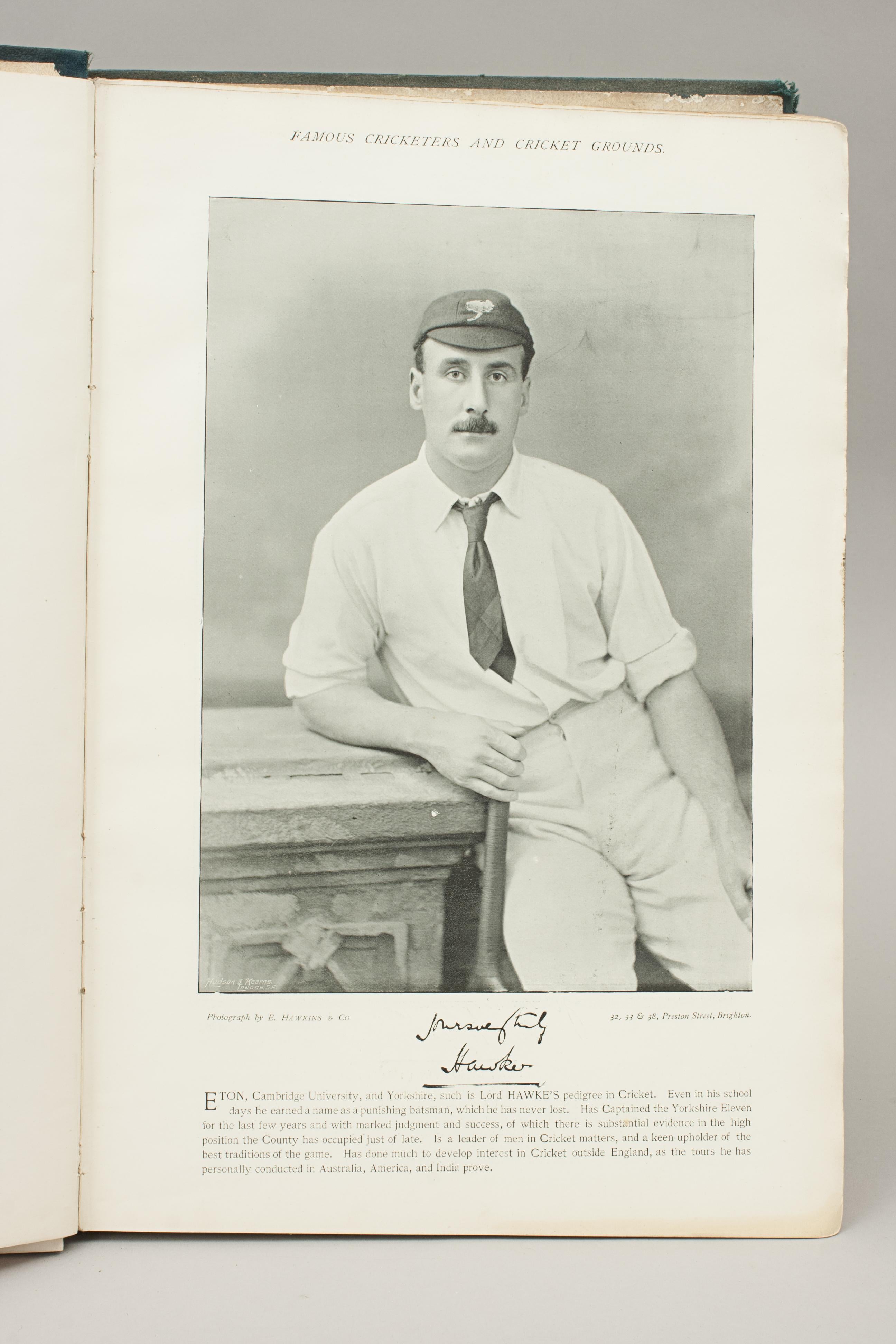 Cricket Book, Famous Cricketers and Cricket Grounds, 1895 In Fair Condition In Oxfordshire, GB