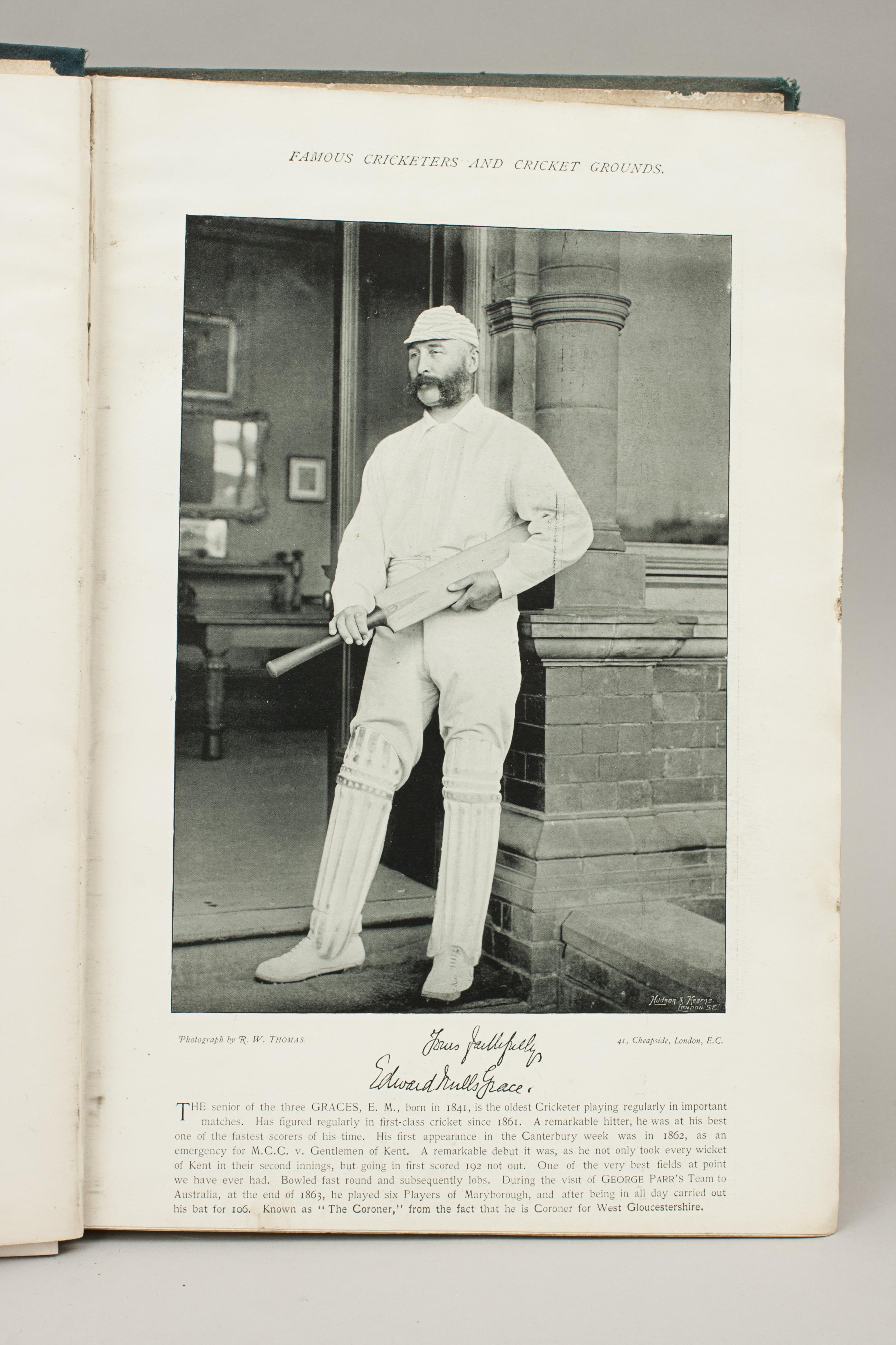 Cricket Book, Famous Cricketers and Cricket Grounds, 1895 1