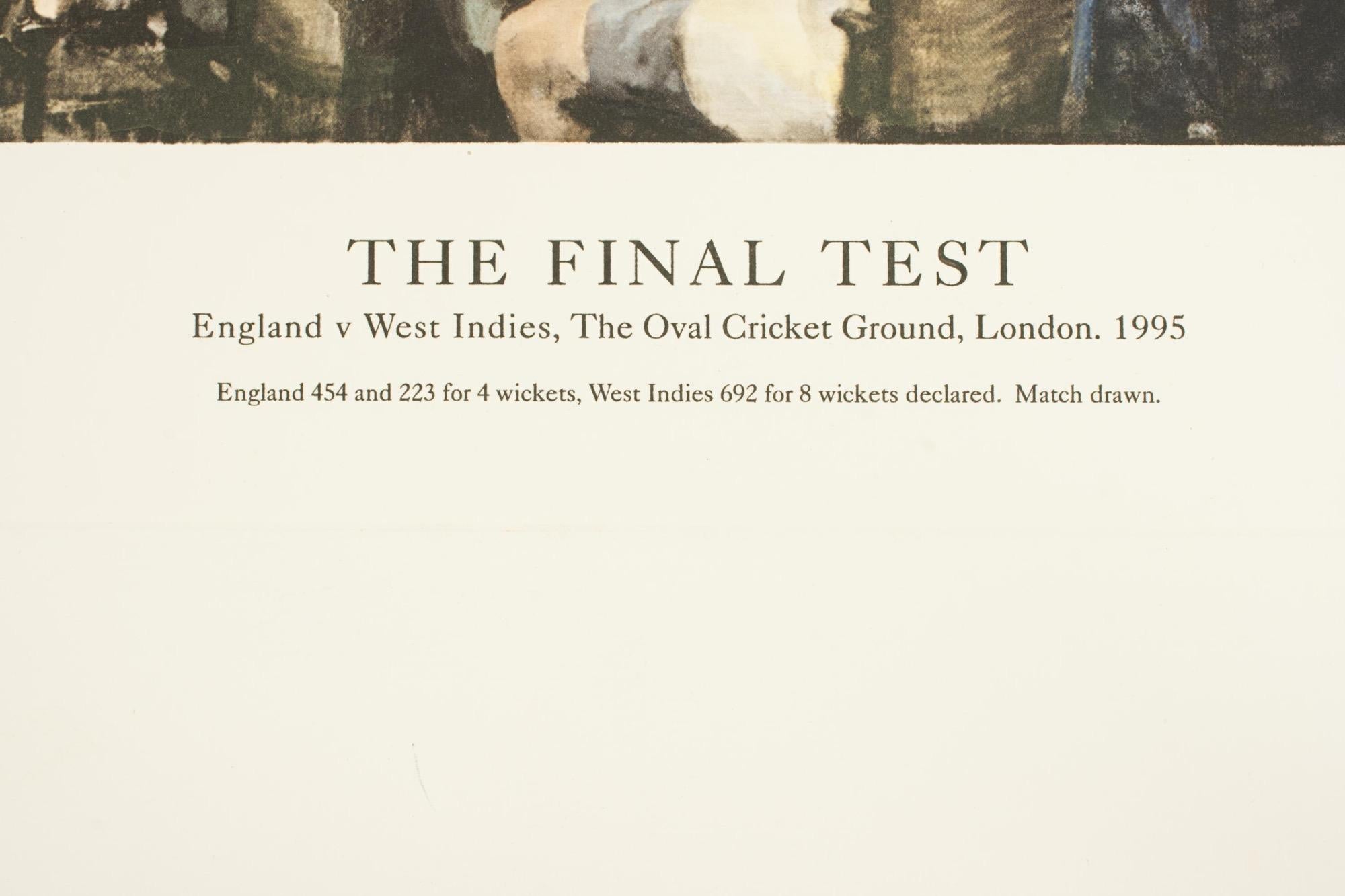 Cricket Print, England v. West Indies at the Oval, by Arthur Weaver For Sale 2