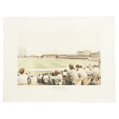 Vintage Cricket Print, England v. West Indies at the Oval, by Arthur Weaver