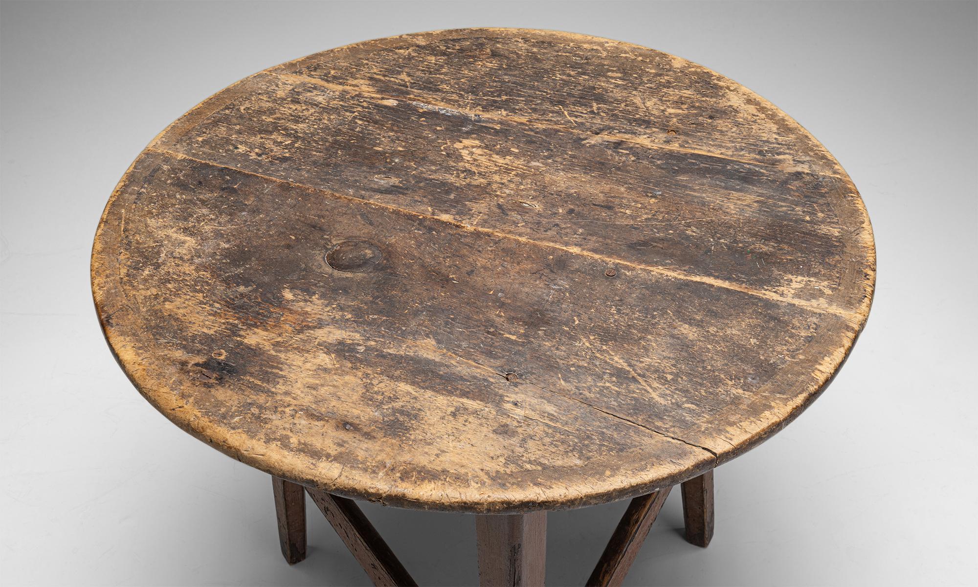Wood Cricket Table, England Circa 1890