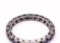 CRIERI Classic Eternity Band 18Kt Blackened Gold & 1.50 Cwt Vivid Blue Sappires