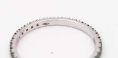 CRIERI Classic Eternity Ring Band 18Kt White Gold & 0.76 Cwt Colombian Emeralds