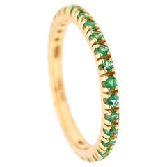 CRIERI Classic Eternity-Ring aus 18-karätigem Gelbgold mit kolumbianischen Smaragden (0,90 Karat)