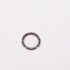 CRIERI Classic Eternity Ring Band In 18Kt Gold With 1.10 Cwt Diamonds & Rubies