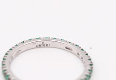 CRIERI Classic Eternity Ring Band In 18Kt White Gold & 0.88 Cwt Colombian
